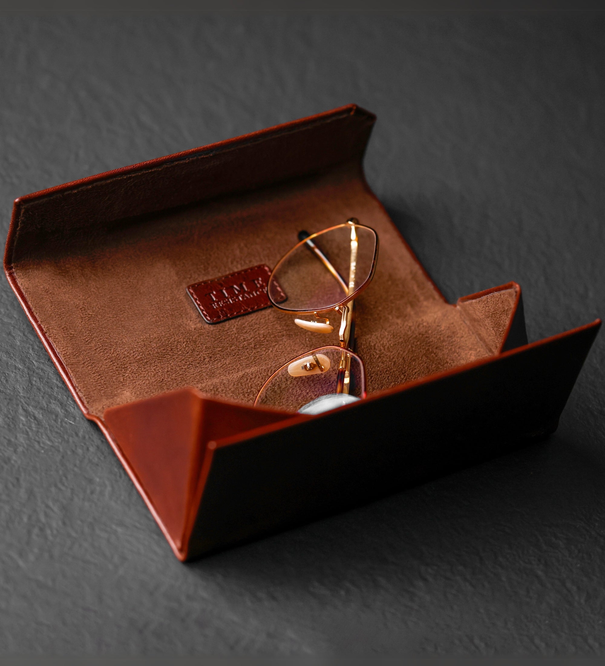 Foldable Leather Glasses Case - The Riddle of the Sands