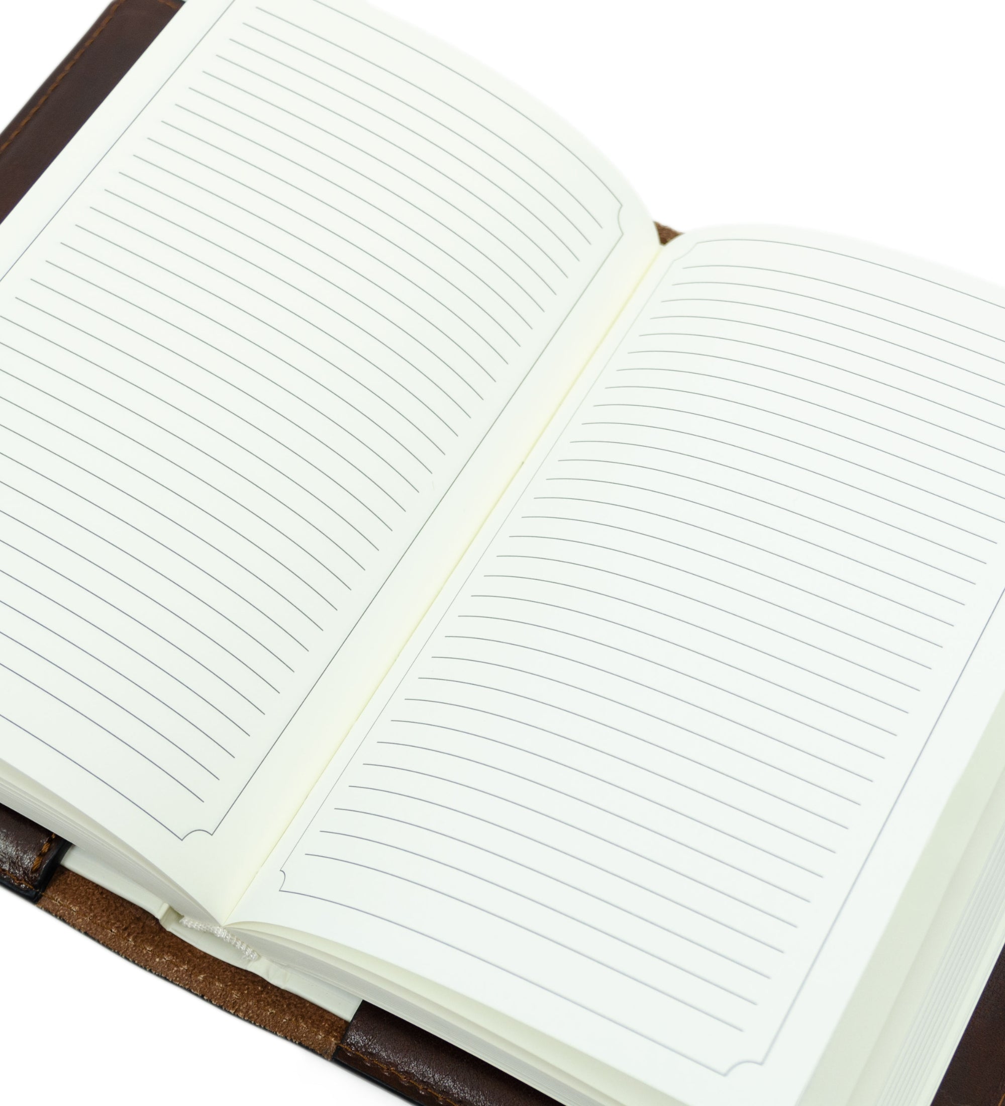 Womens Leather Journal with Refillable A5 Notepad - In Search of Lost Time