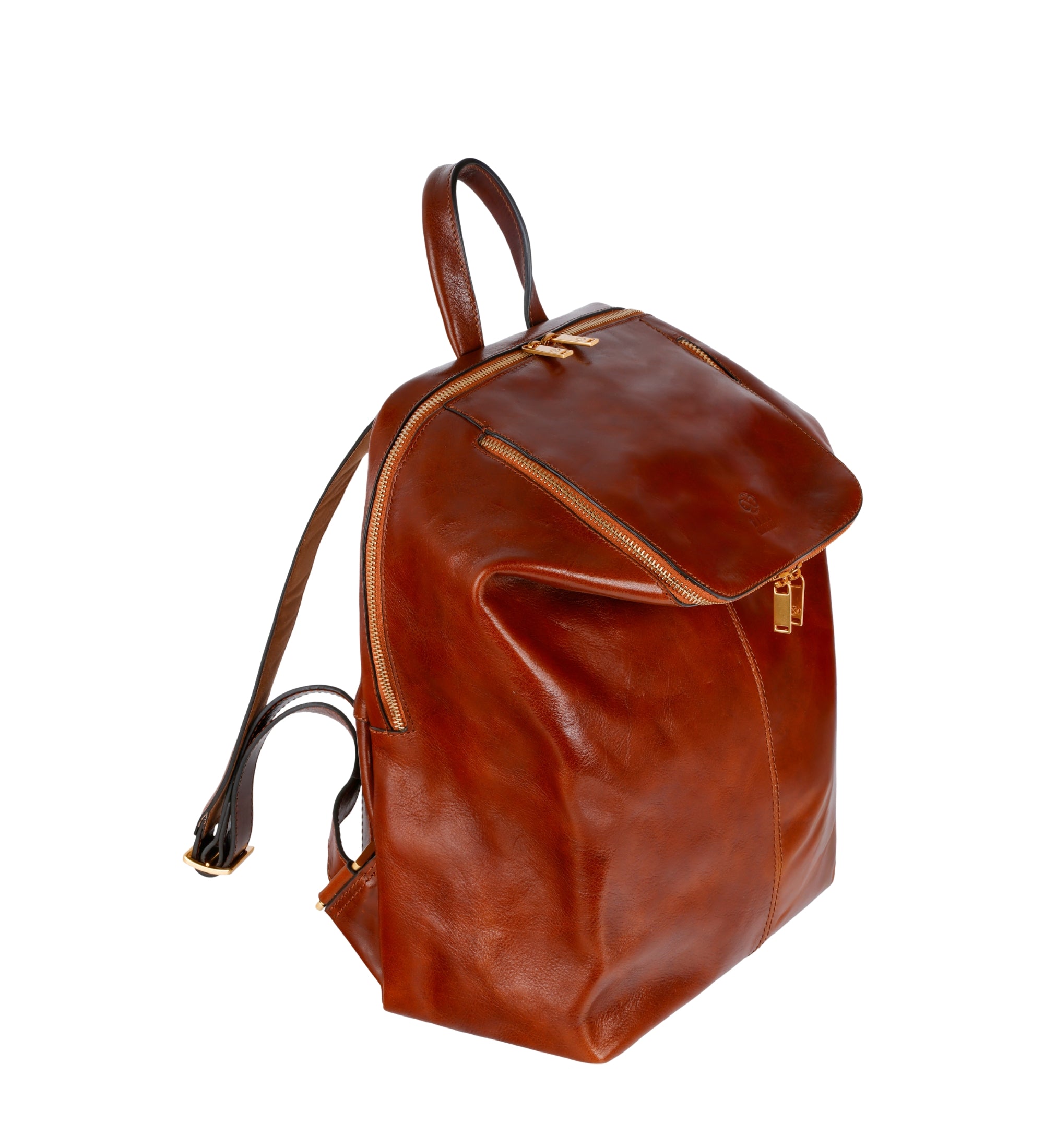 Leather Backpack for Women - A Bend in the River