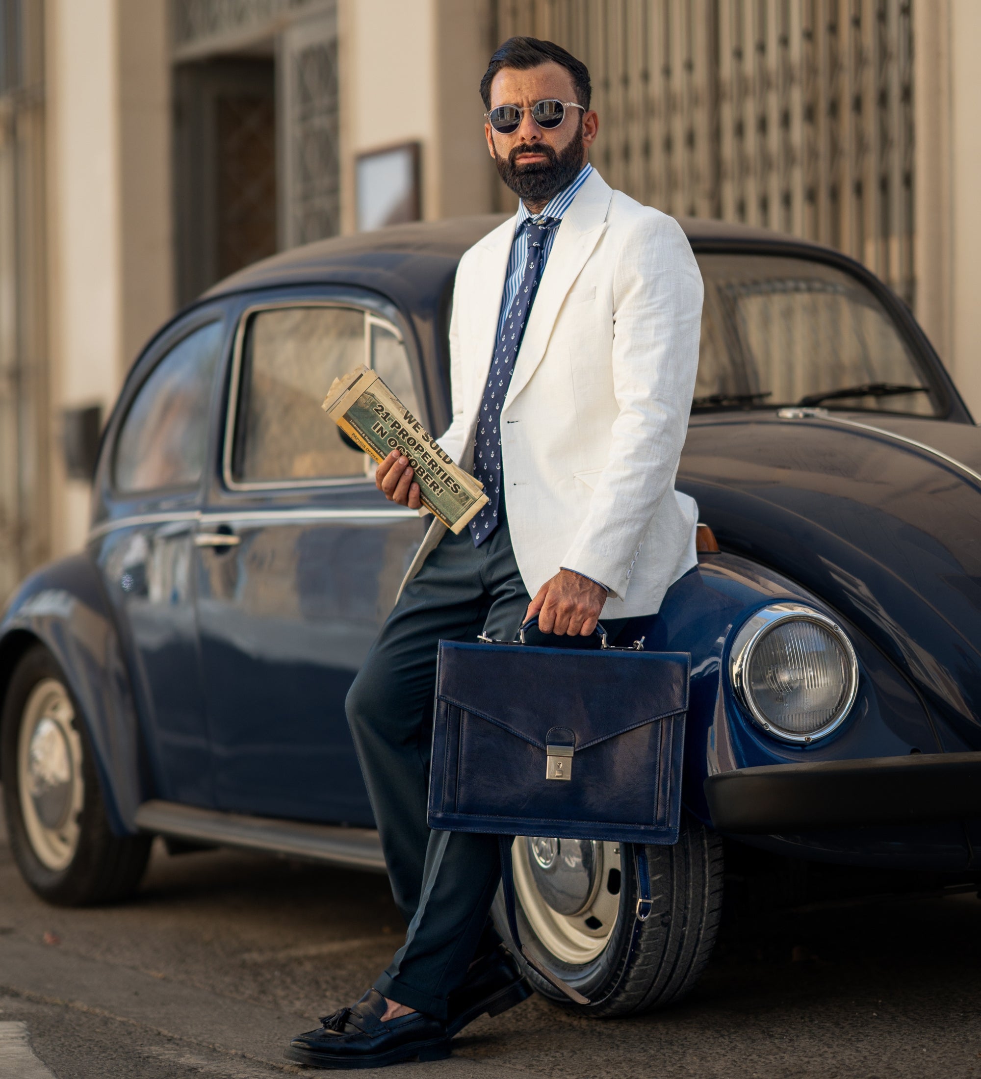 Classic Design Leather Briefcase - The Magus