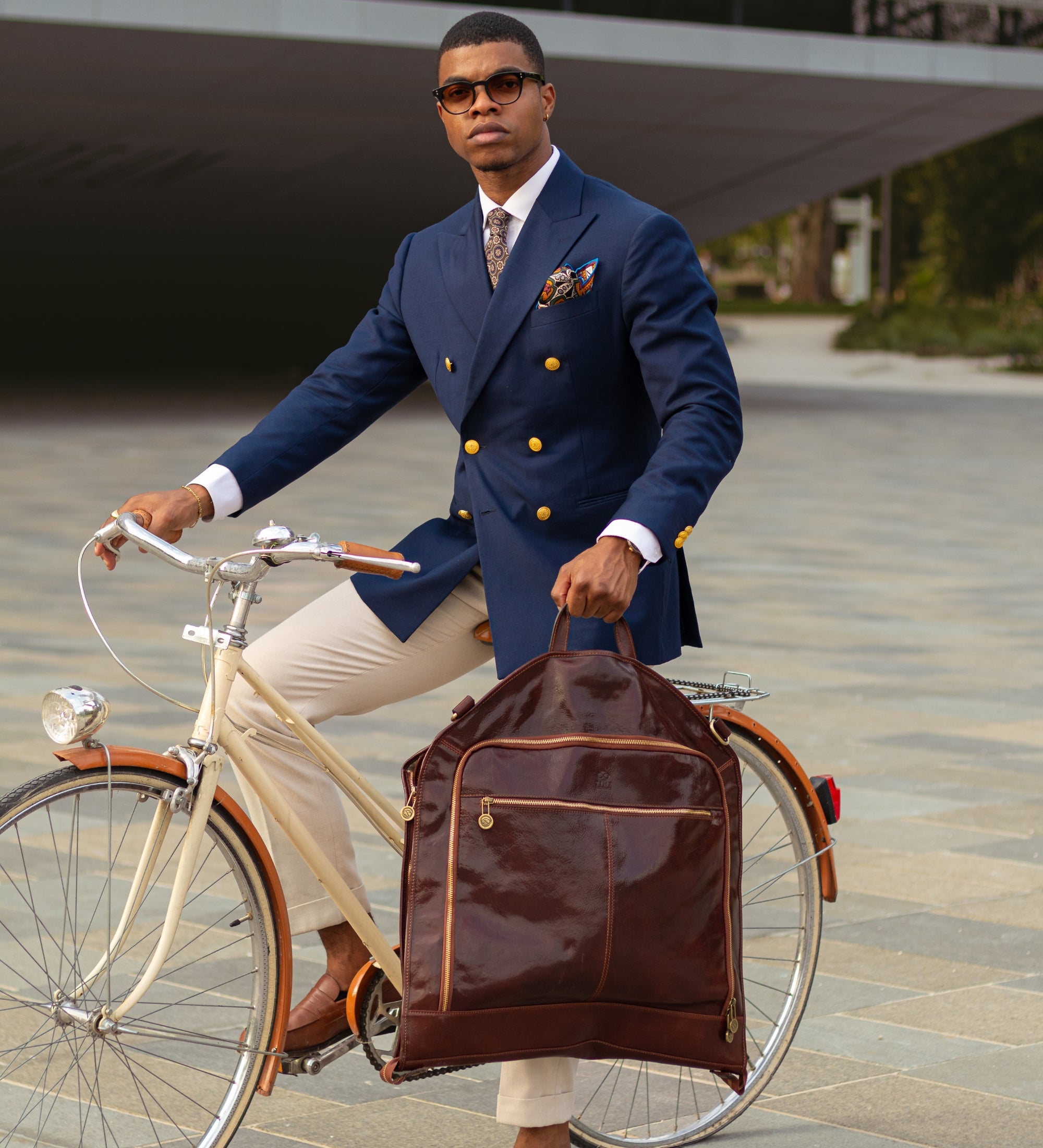 Leather Garment Bag - Travels with Charley