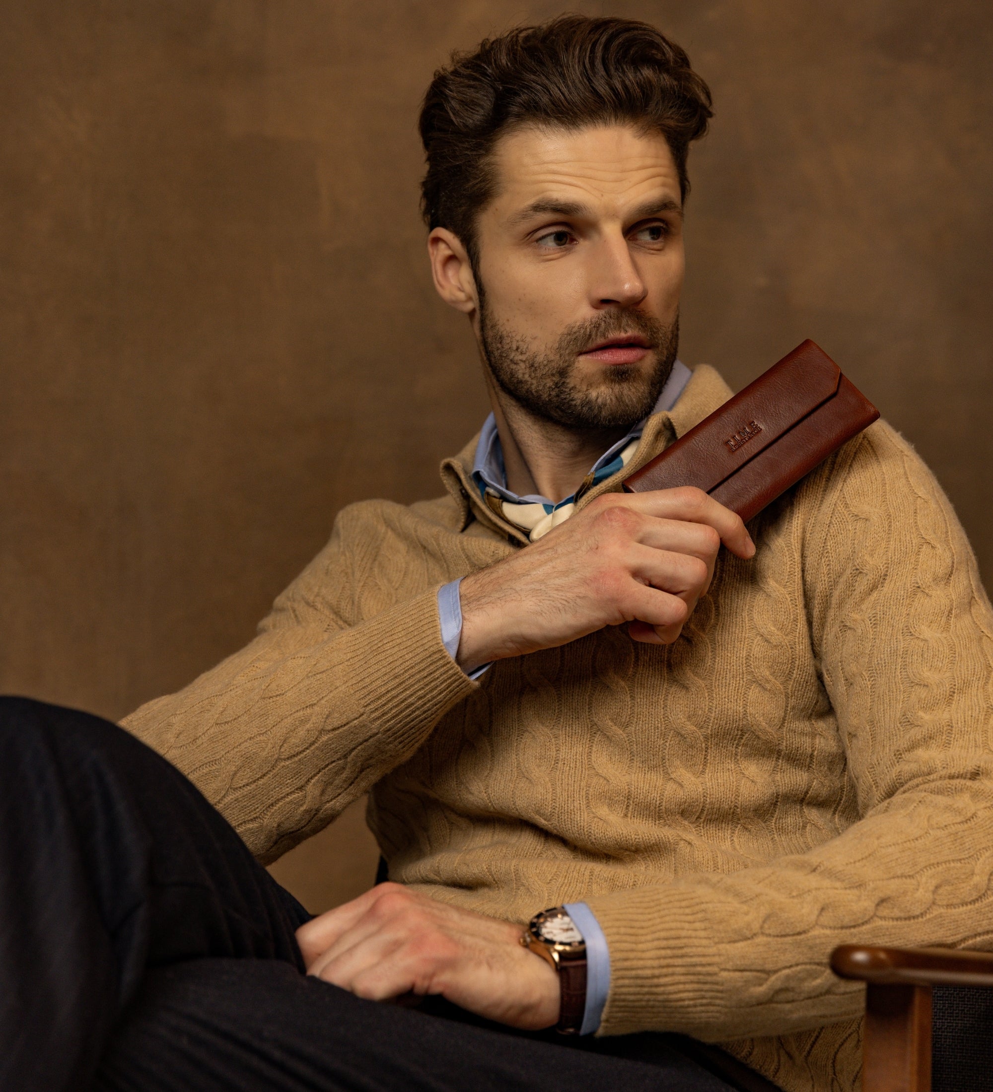 Foldable Leather Glasses Case - The Riddle of the Sands