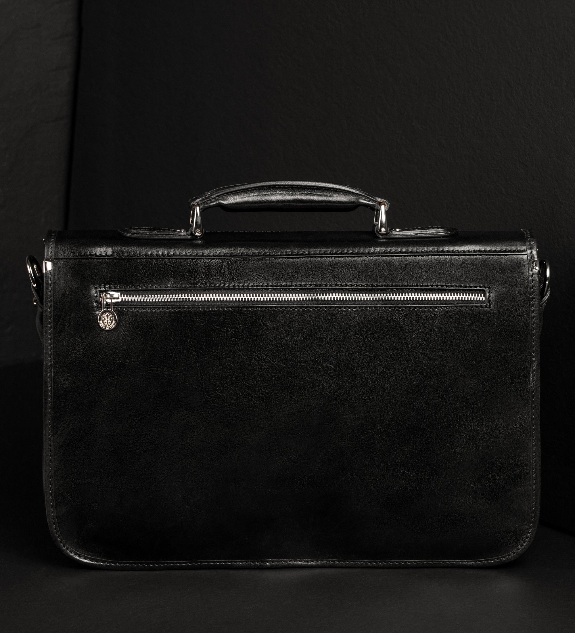 Leather Briefcase Laptop Bag - Illusions