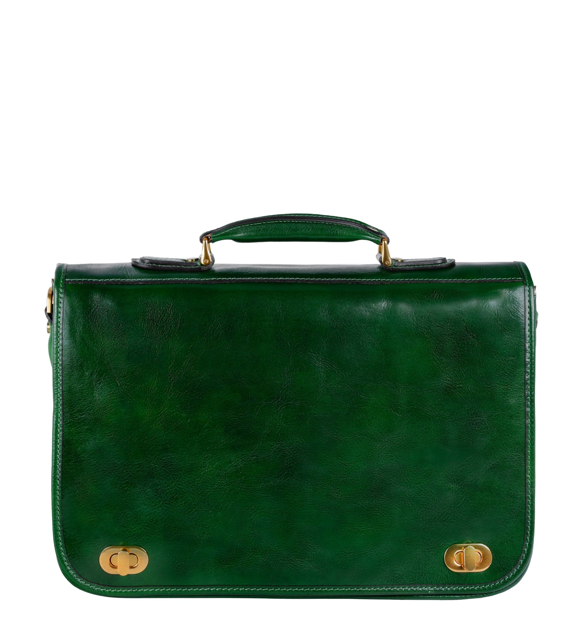Leather Briefcase Laptop Bag - Illusions