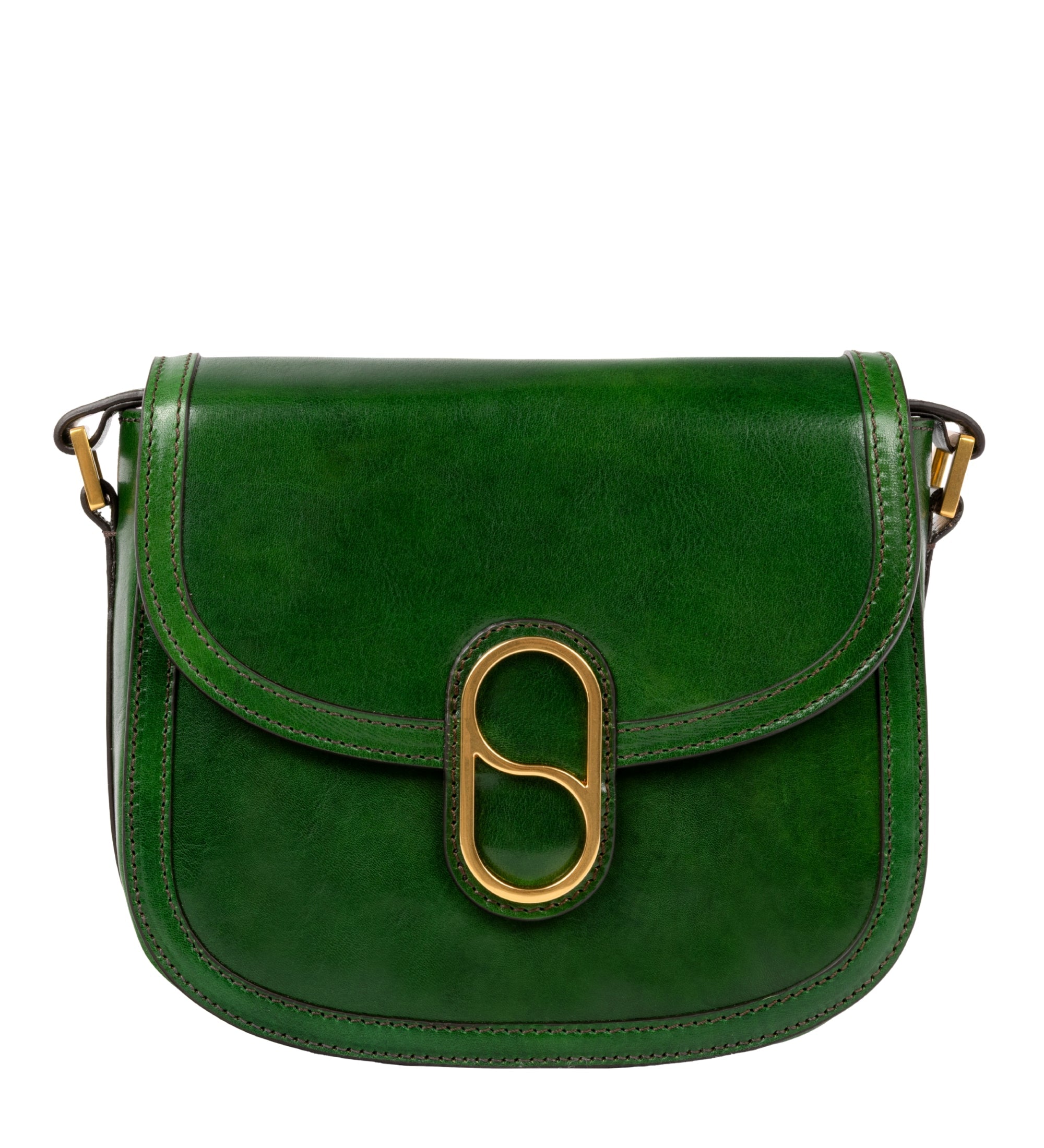 Womens Leather Saddle Bag - Villette