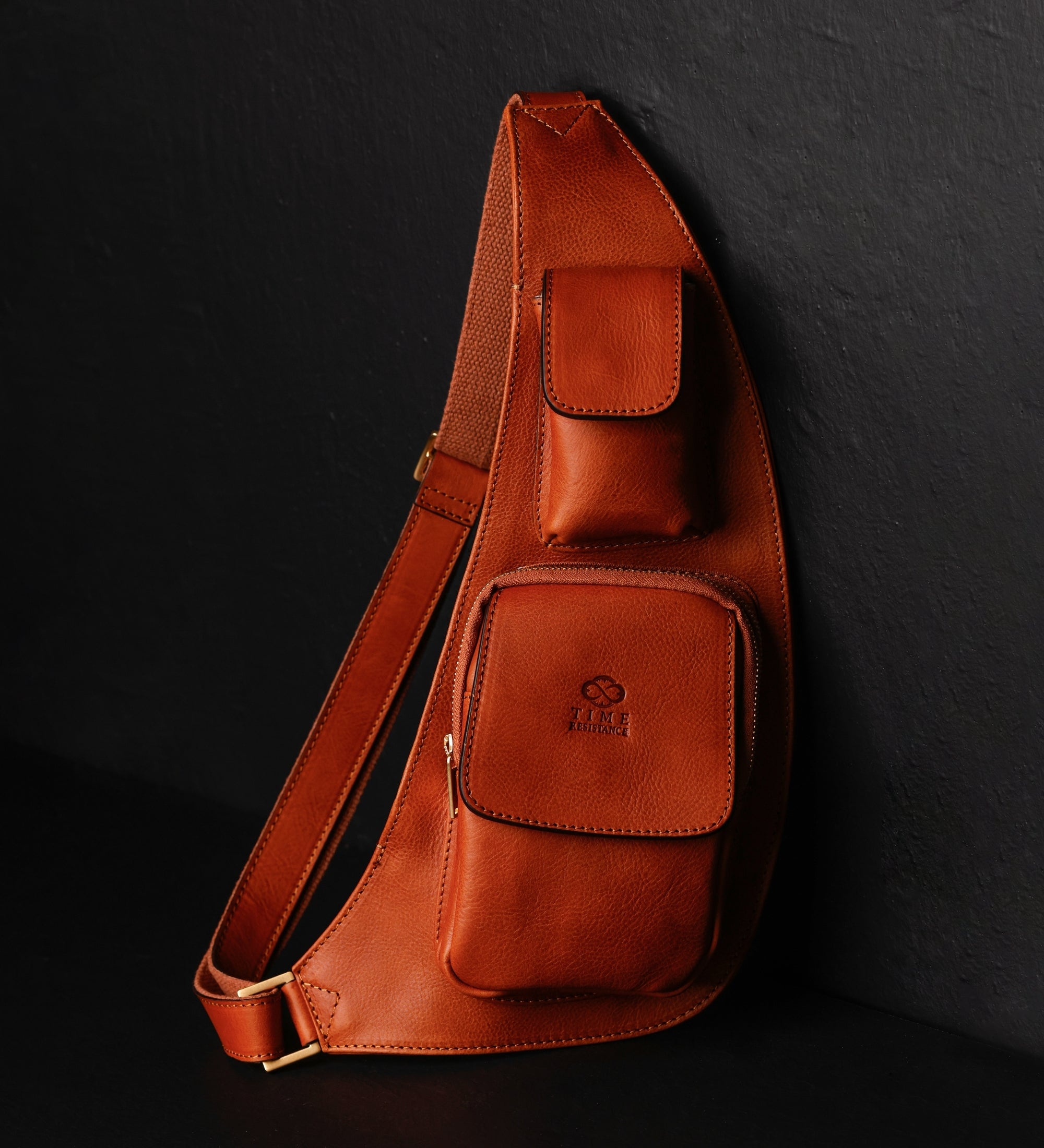 Leather Sling Bag Crossbody Bag - The Monk