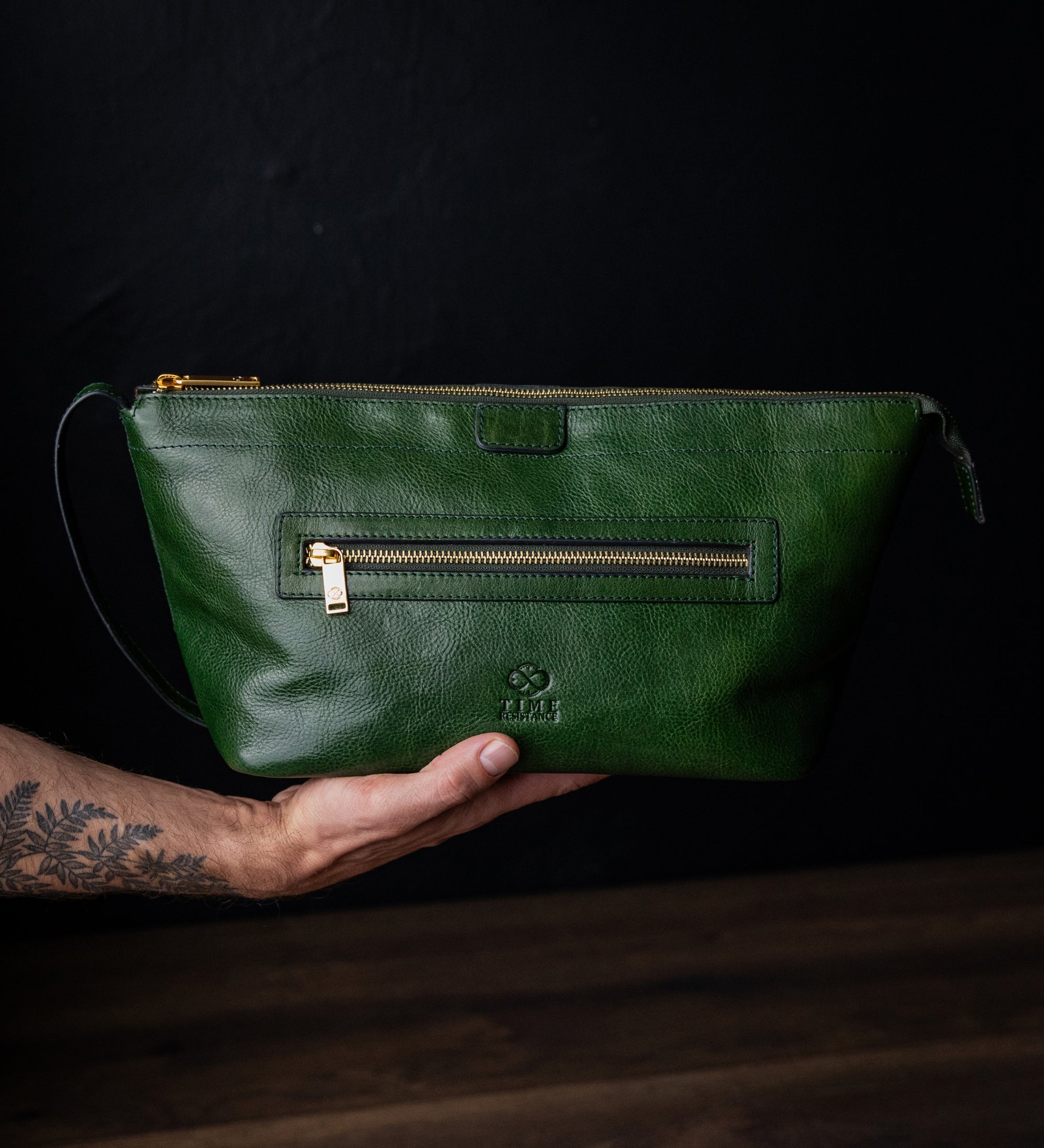 Womens Leather Cosmetic Bag Dopp Kit - Ragtime