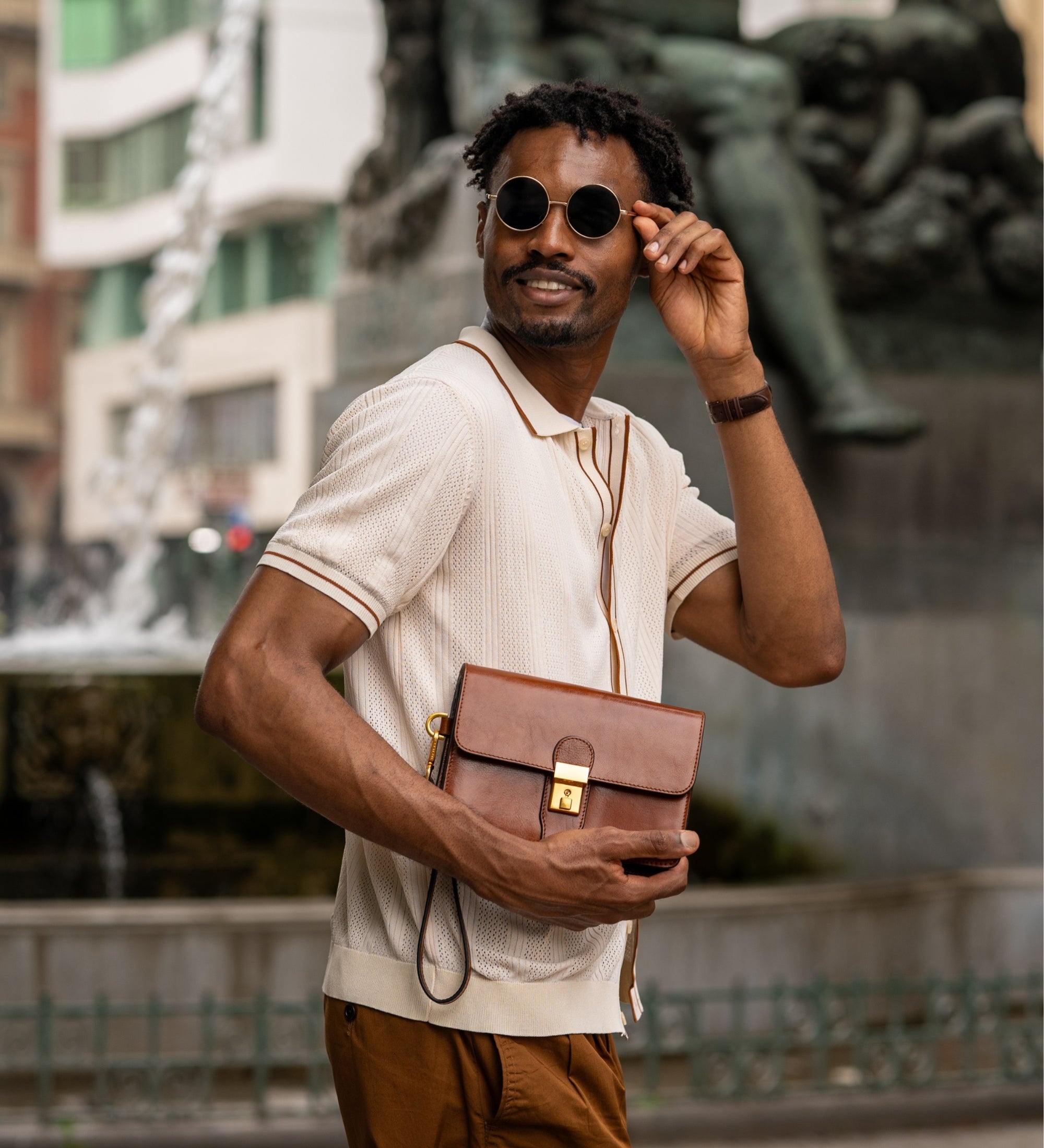 Leather Clutch Purse - The Maltese Falcon
