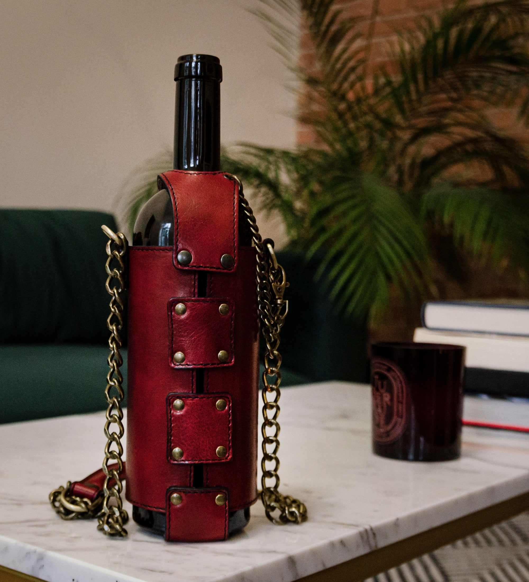 Leather Wine Tote for Women - Saving Grapes