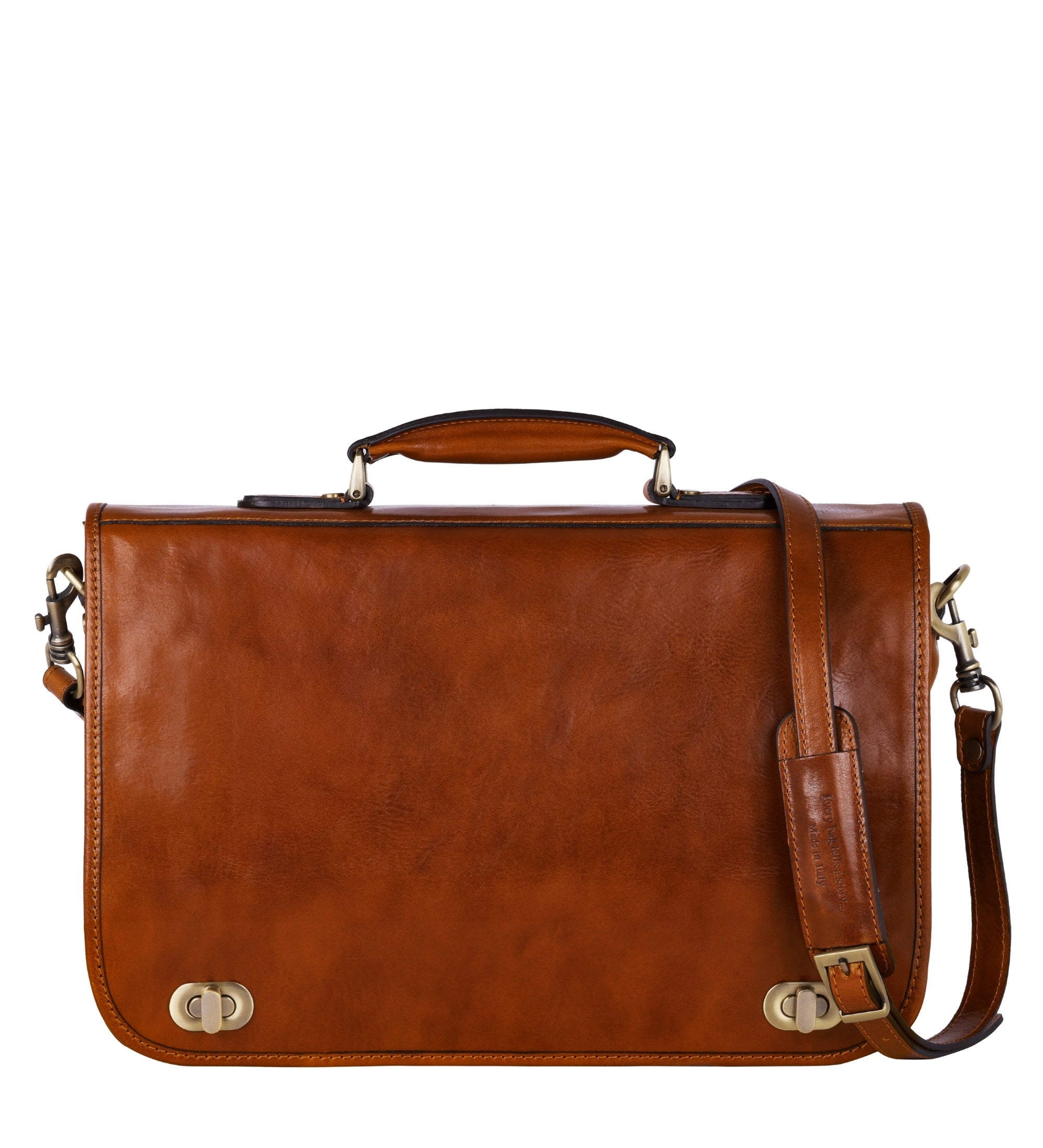 Leather Briefcase Laptop Bag - Illusions