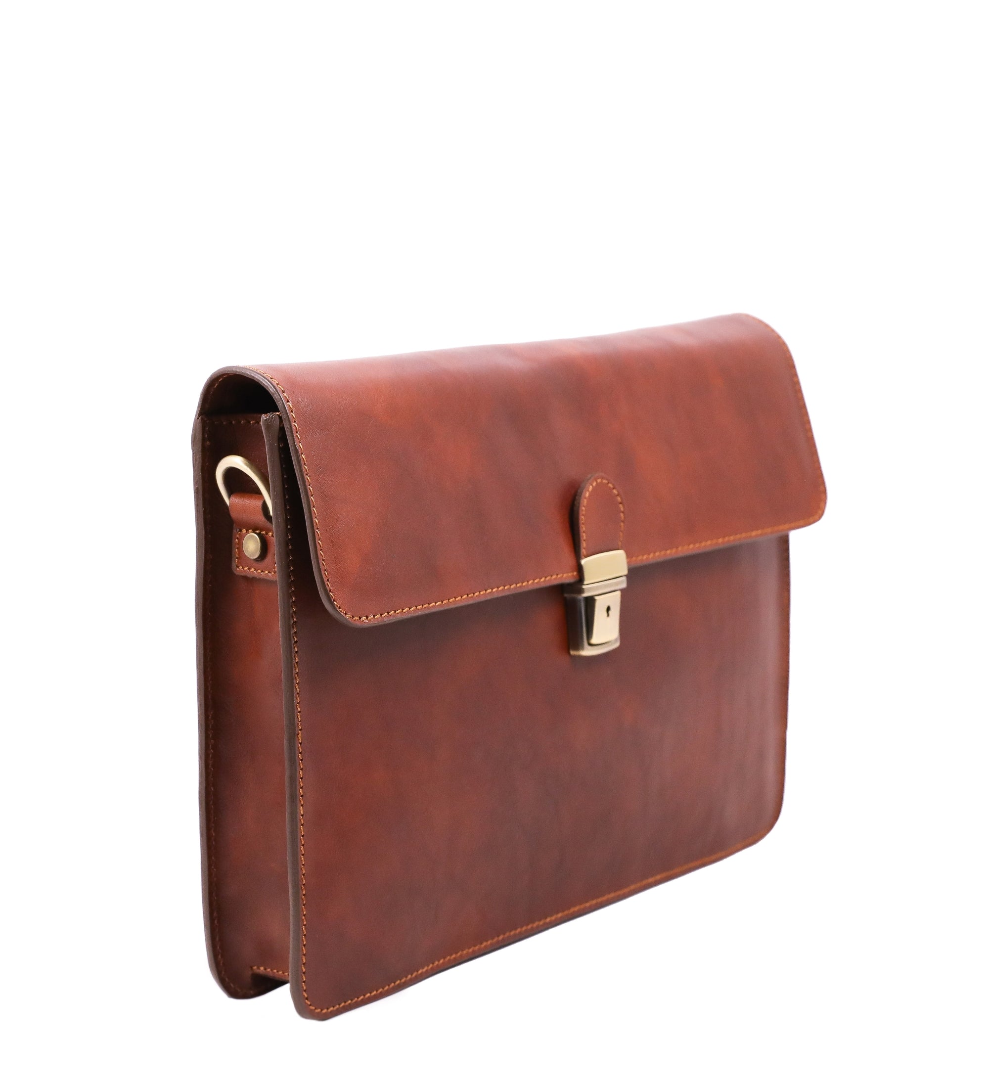 Leather Portfolio Work Bag with Shoulder Strap - The Corrections