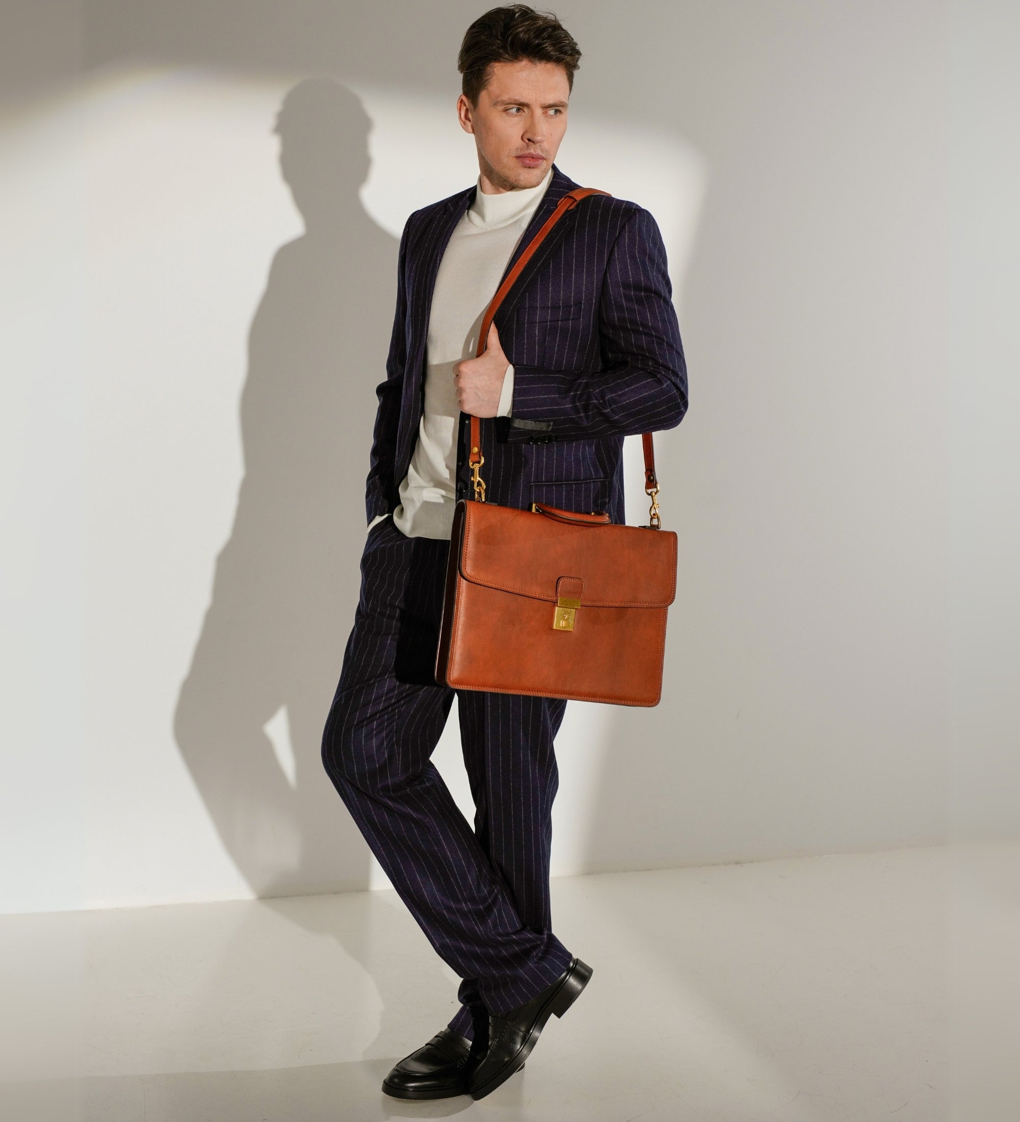 Leather Briefcase - The Sound of the Mountain