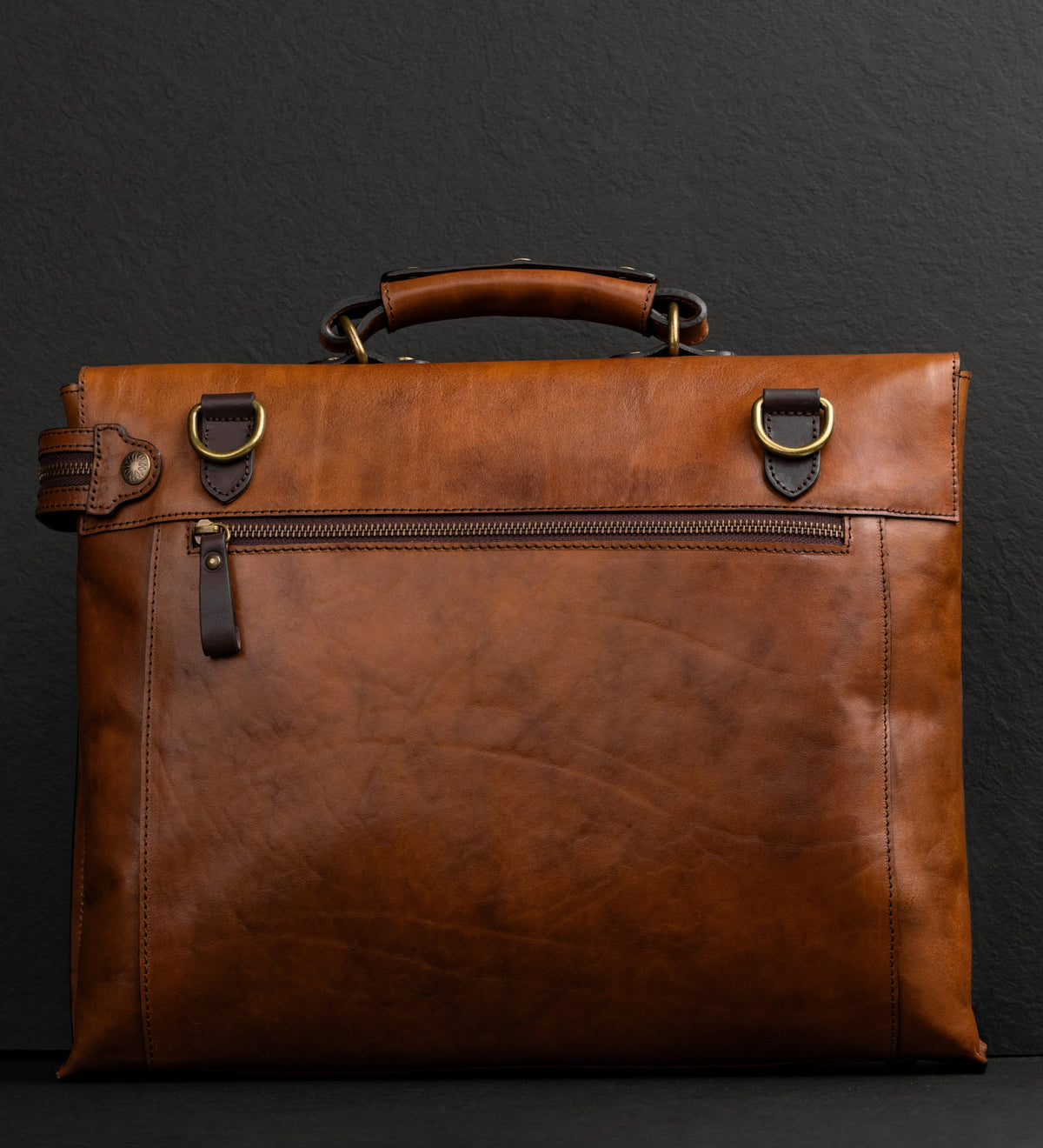 Brown Leather Briefcase Laptop Bag for Women - From Here to Eternity