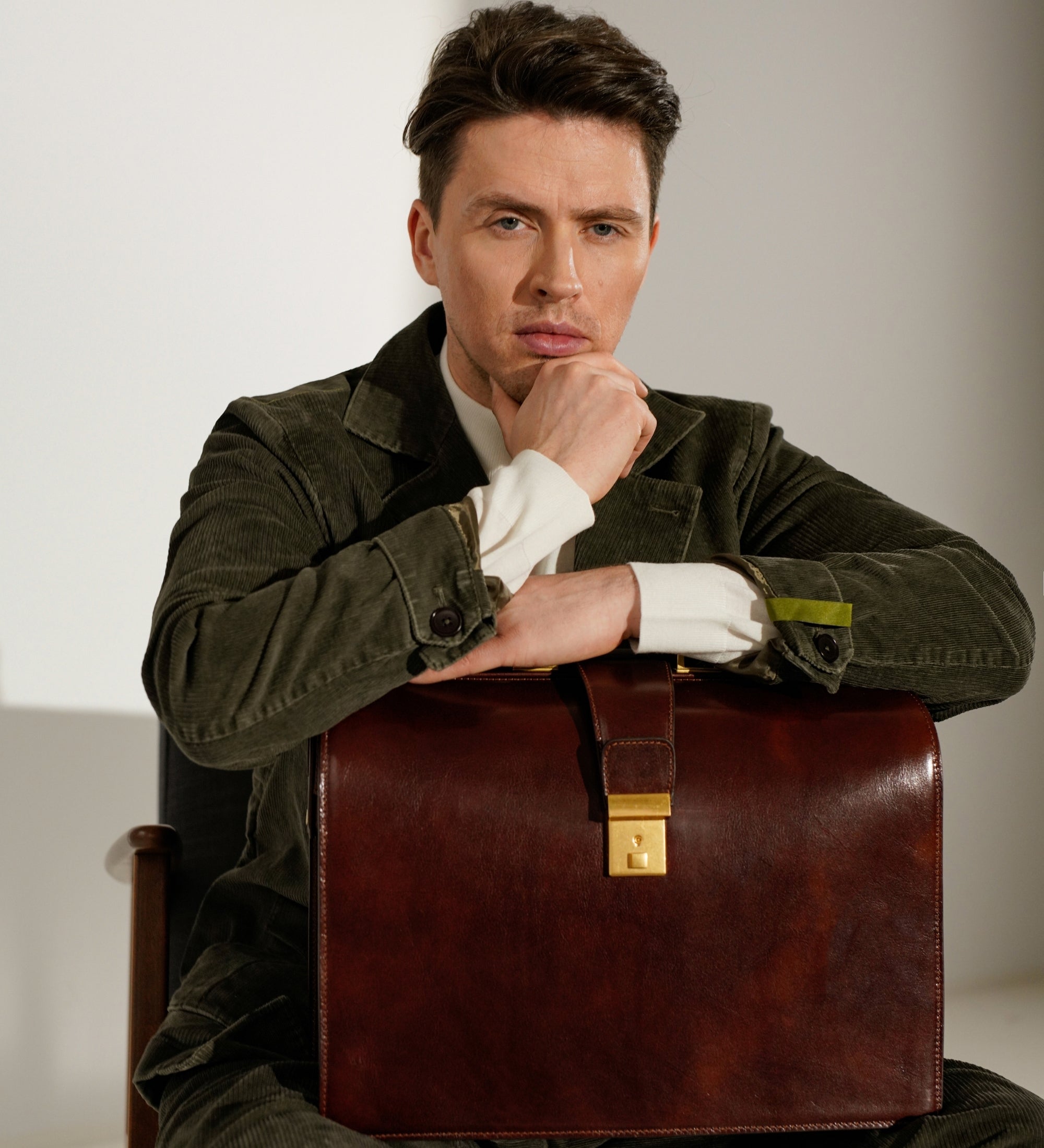 Large Leather Briefcase - The Firm