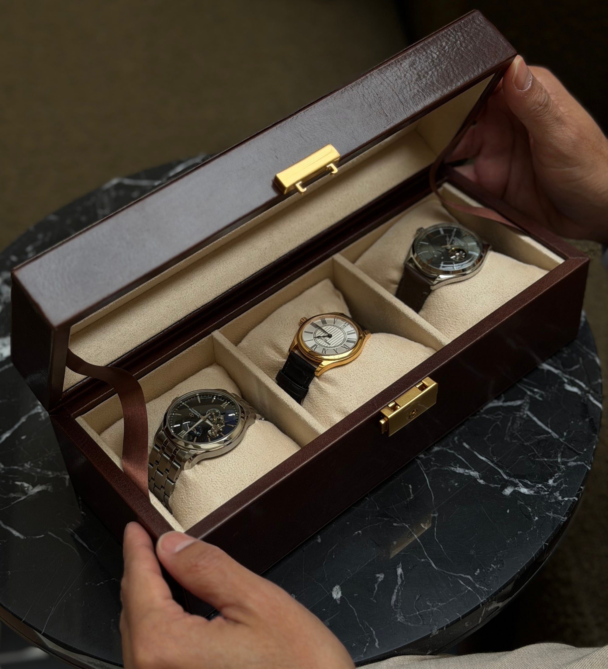 Leather Watch Box, Watch Organizer - Silence