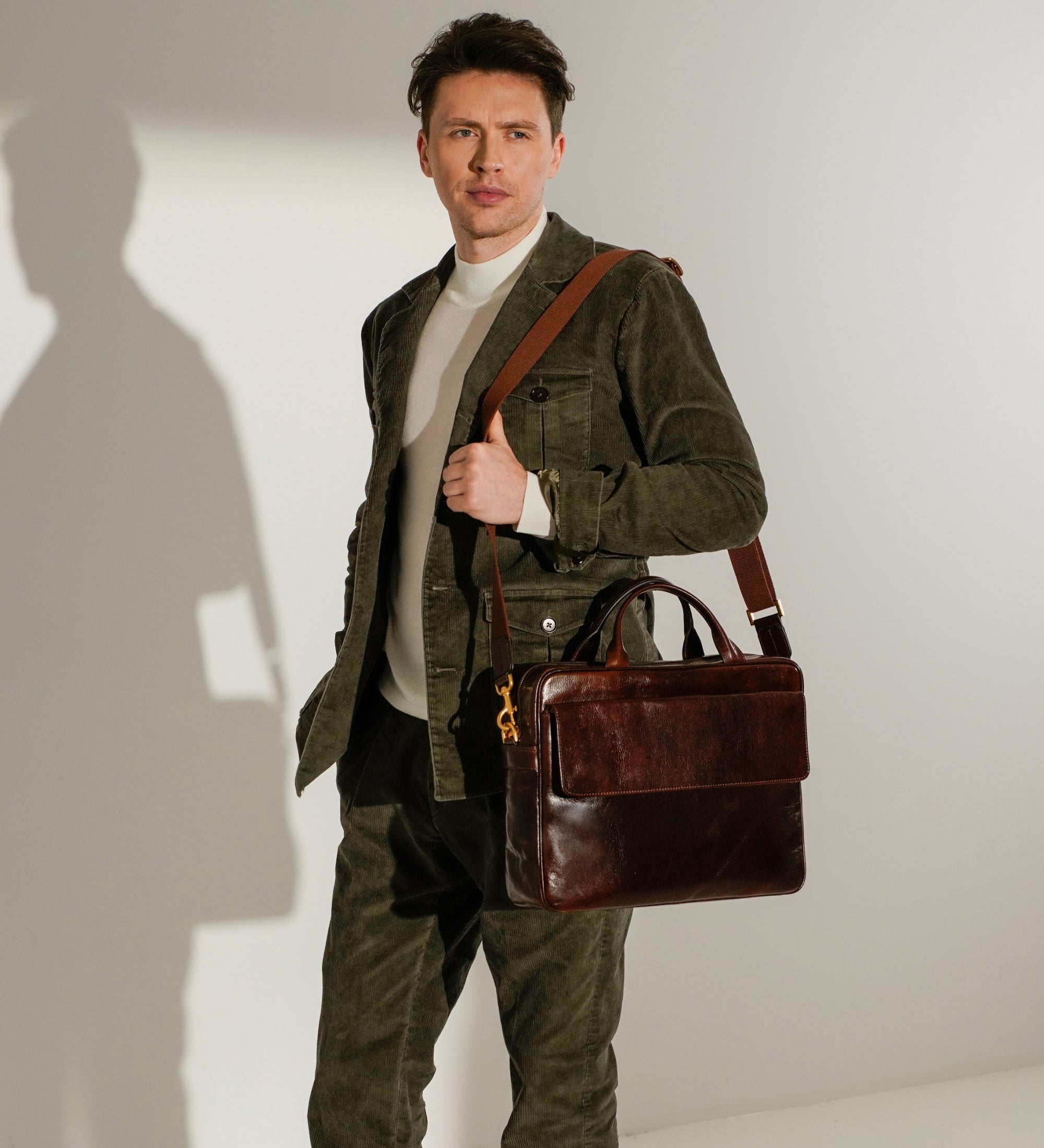 Leather Briefcase Laptop Bag - The Sheltering Sky