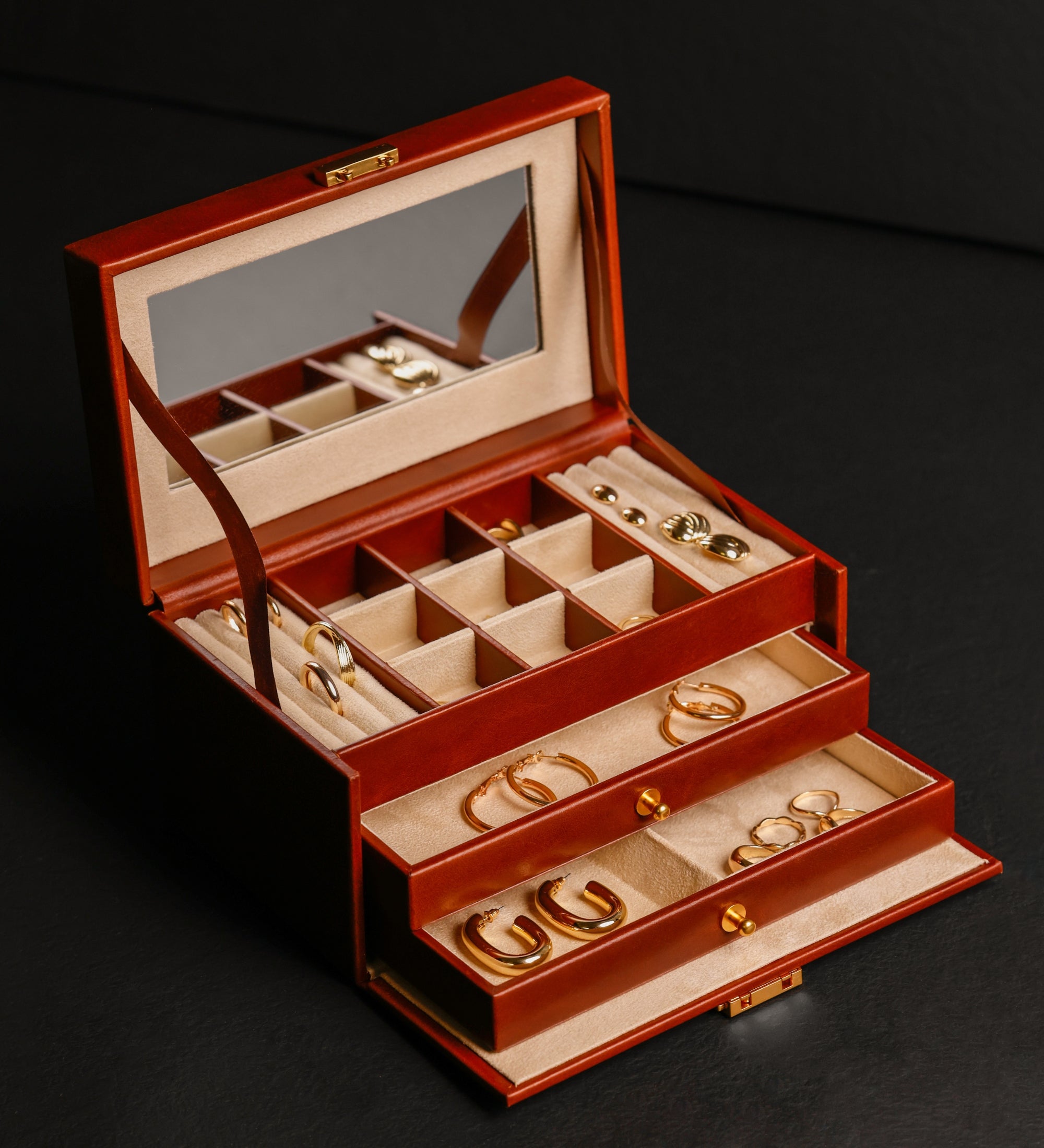 Leather Jewelry Box for Women - Beloved