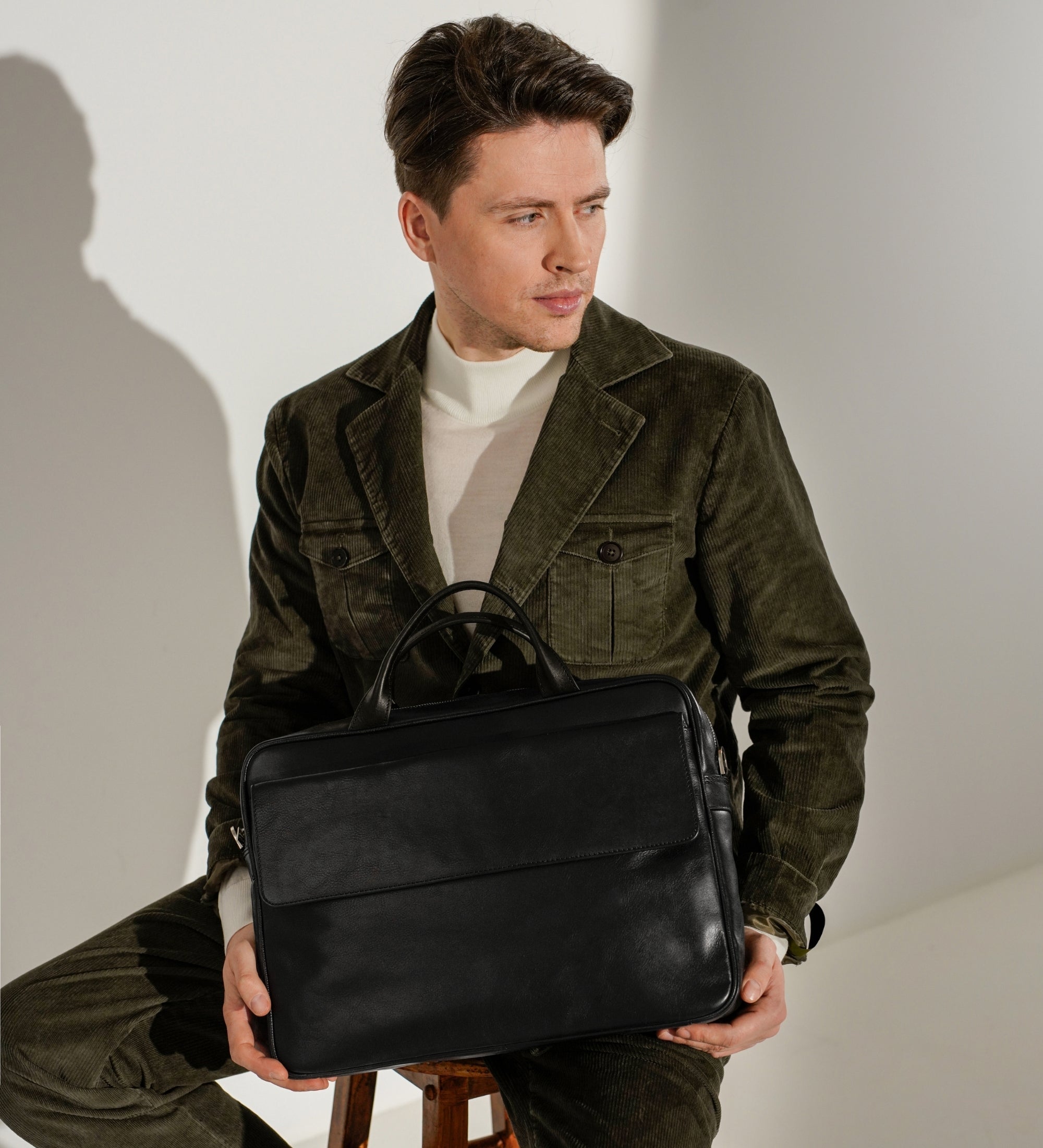 Leather Briefcase Laptop Bag - The Sheltering Sky