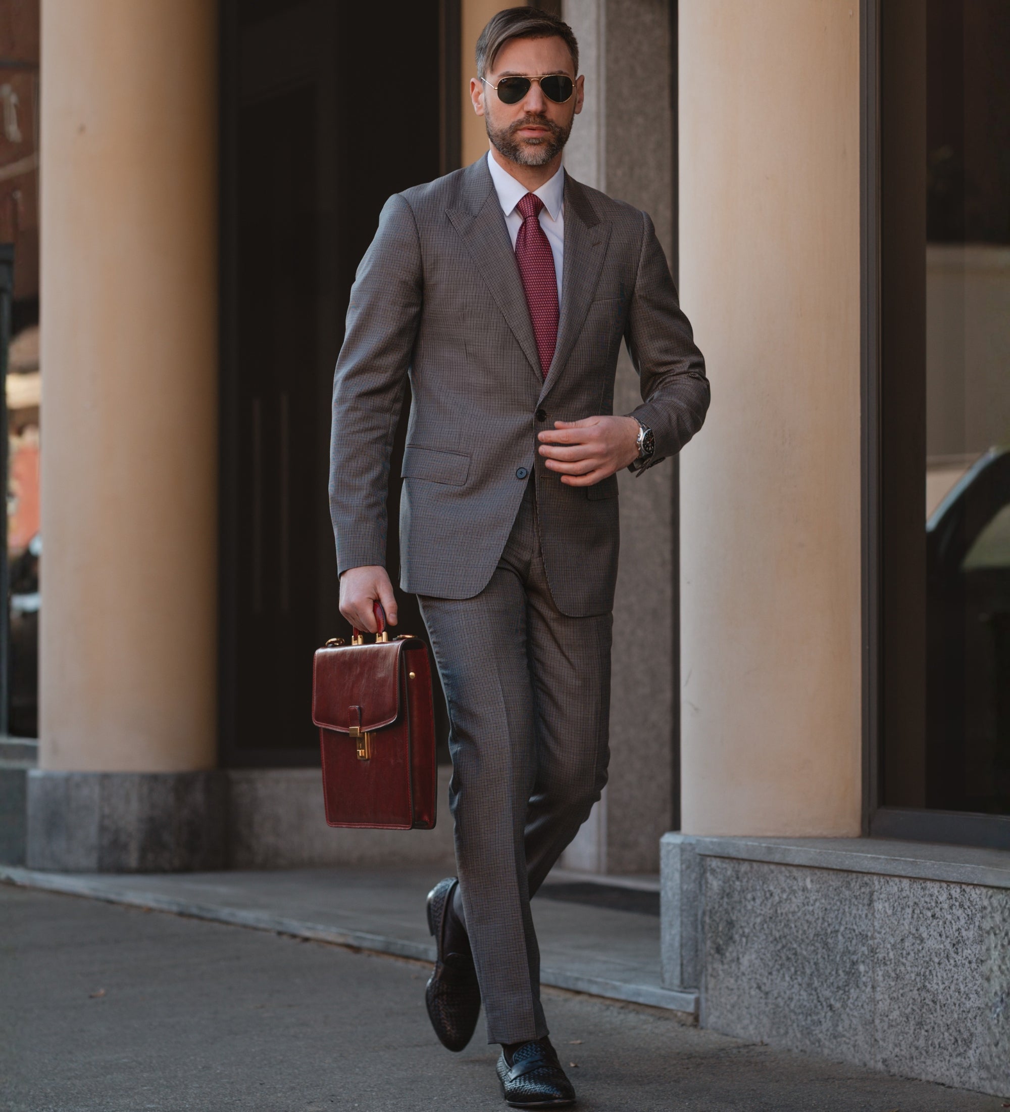 Leather Briefcase - The Sound of the Mountain