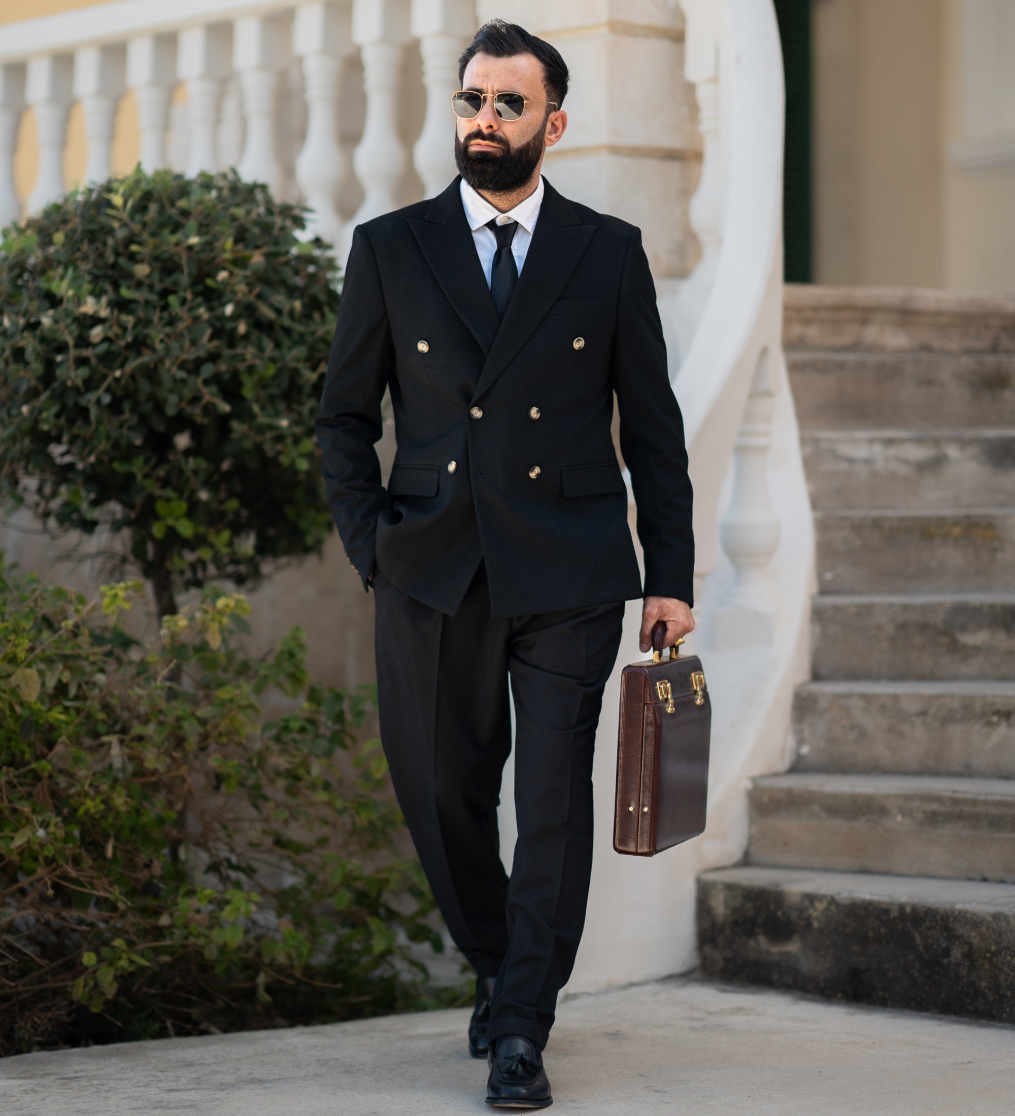 Leather Attaché Case Briefcase - Vendetta