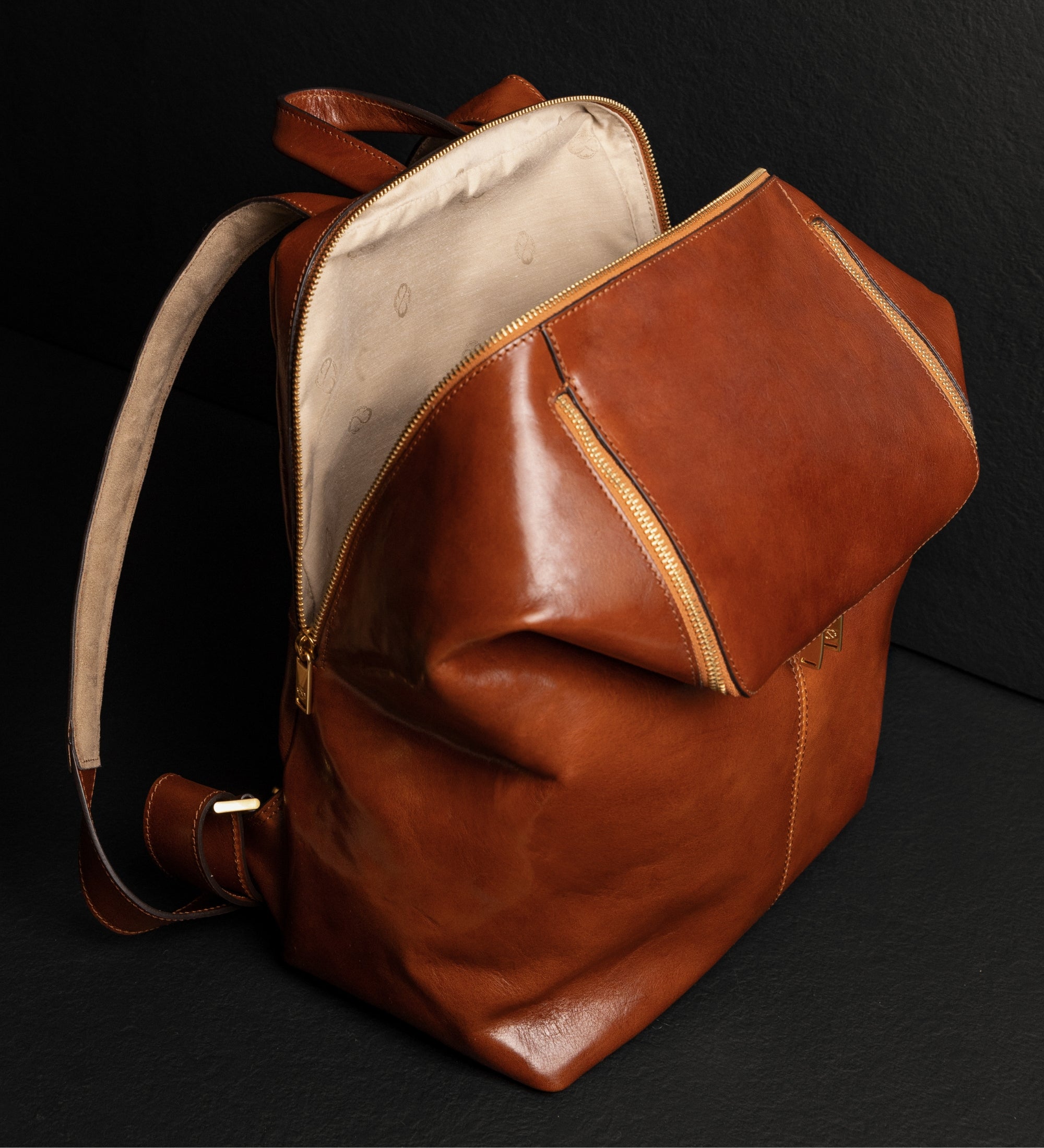 Leather Backpack for Women - A Bend in the River
