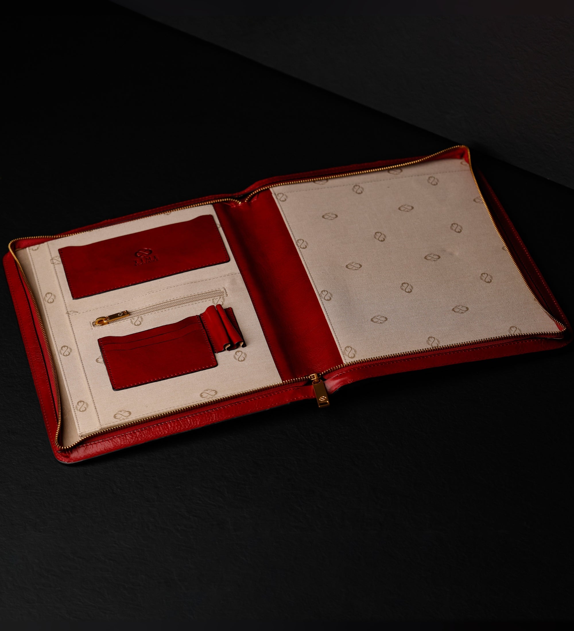 Womens Leather A4 Documents Folder Organizer - Candide