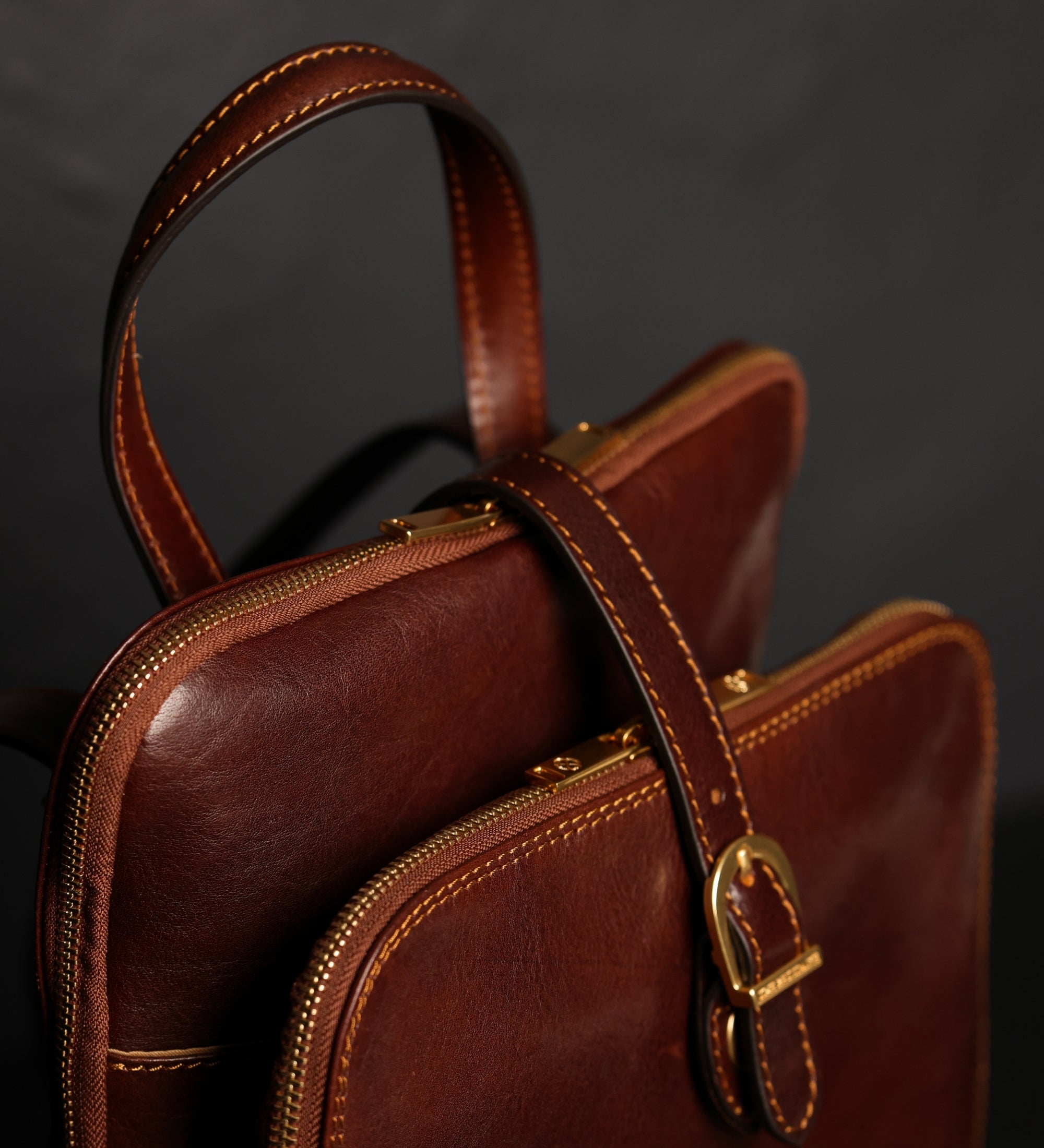Womens Convertible Leather Backpack Shoulder Bag - Clarissa