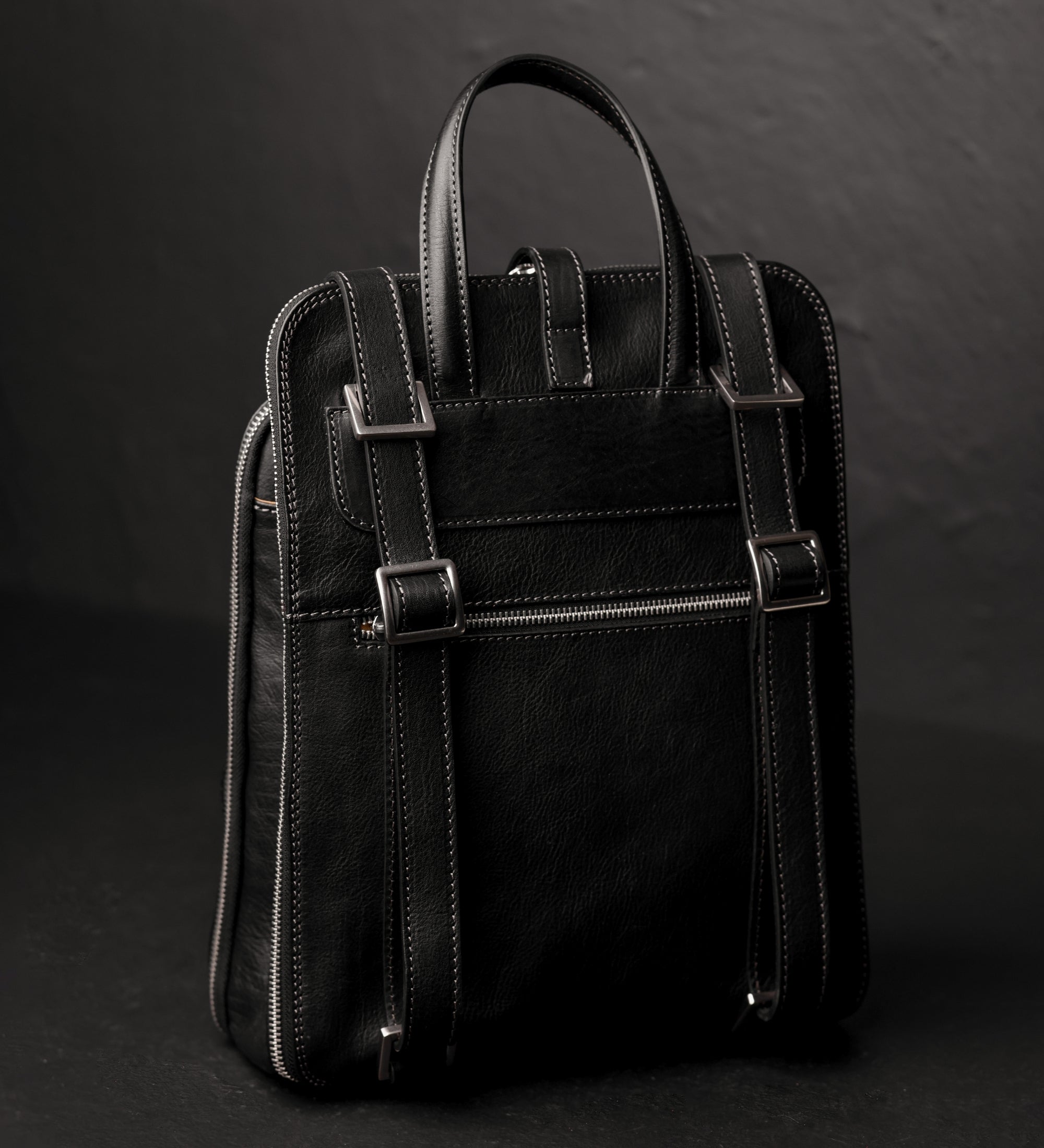 Womens Convertible Leather Backpack Shoulder Bag - Clarissa