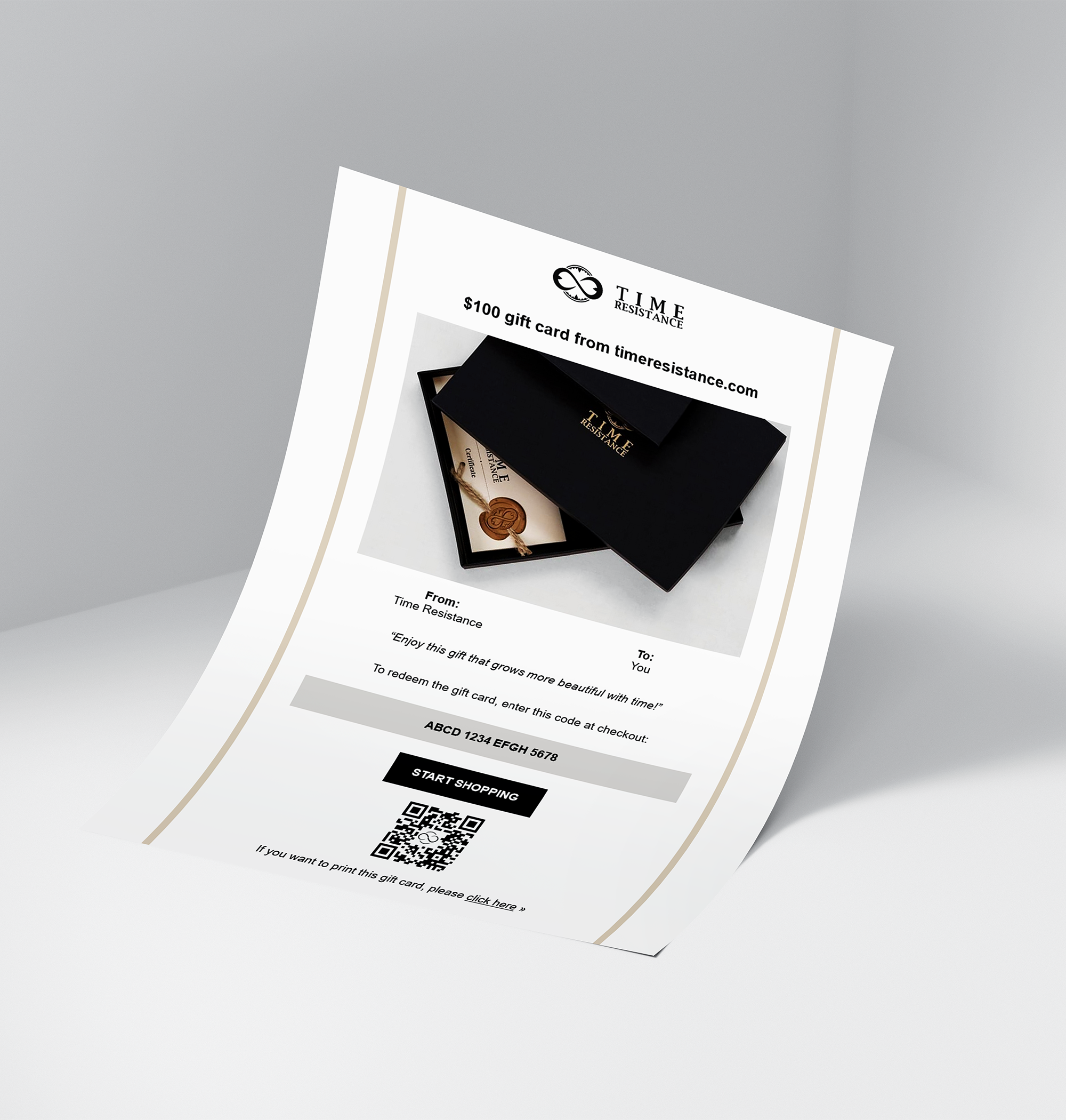 E-Gift Card - eu.timeresistance.com