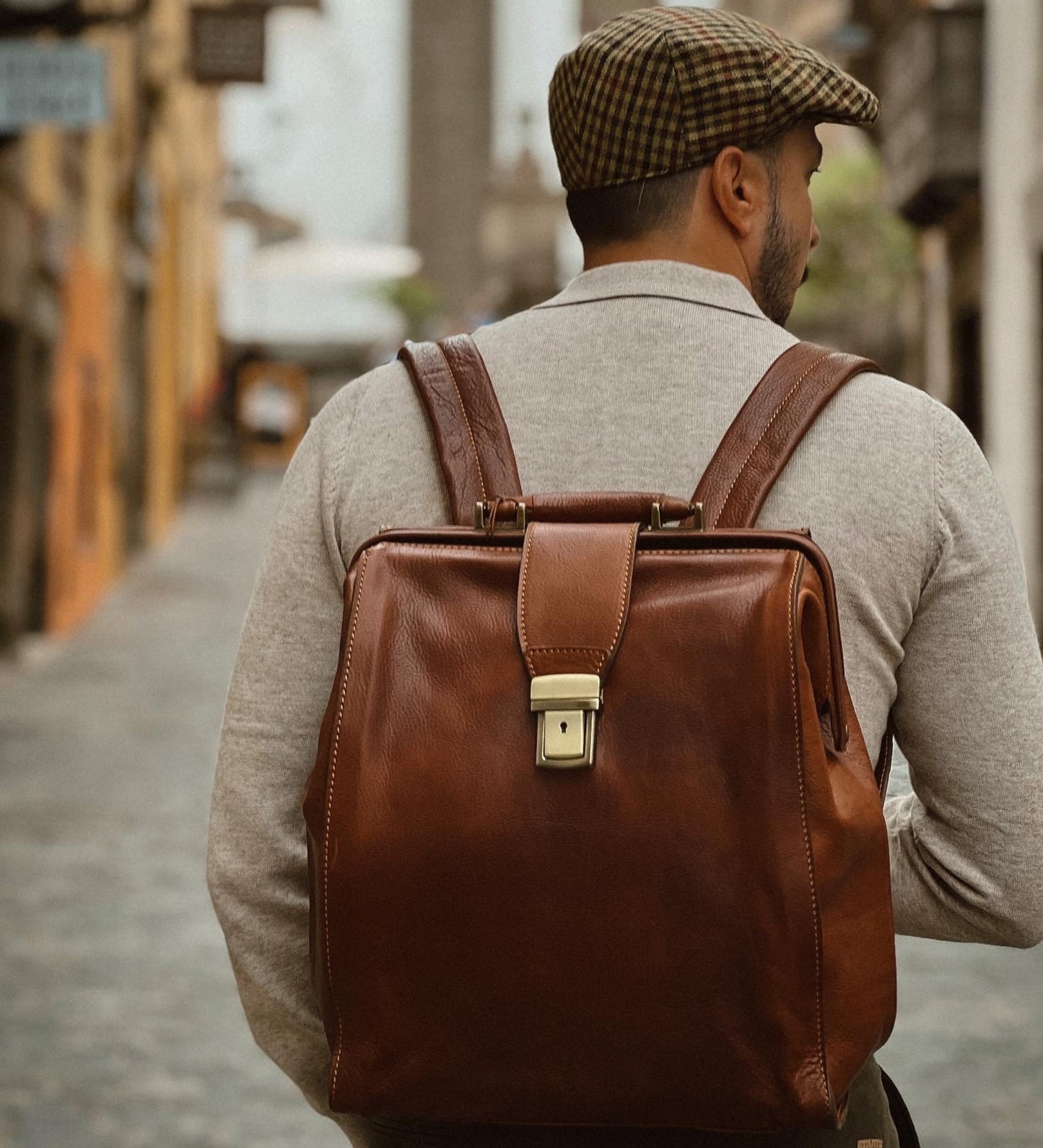 Leather Backpack - A Brief Story of Time