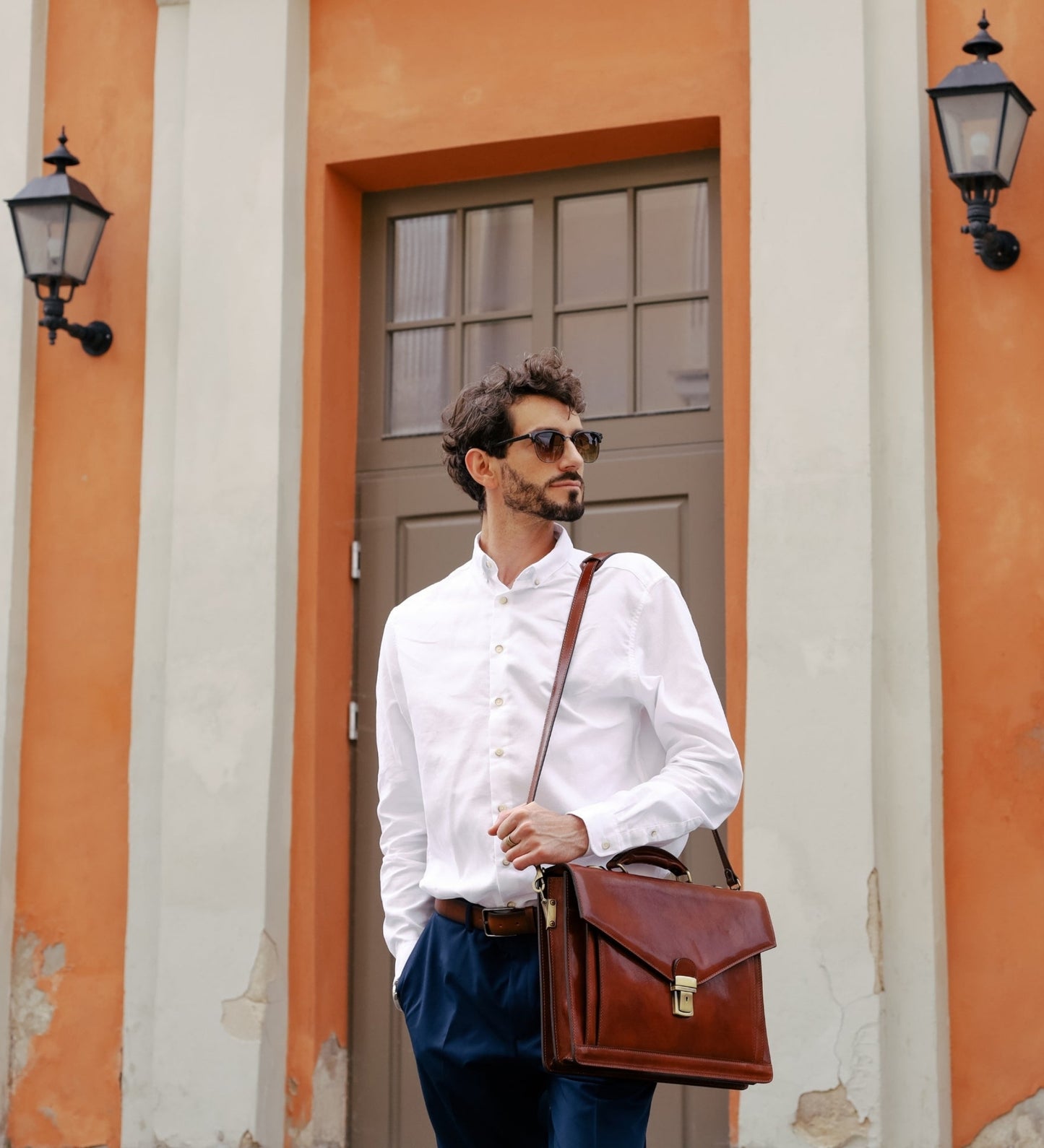 Classic Design Leather Briefcase - The Magus