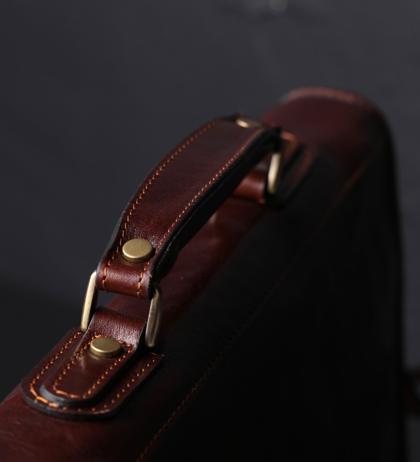 Leather Briefcase Laptop Bag - Illusions