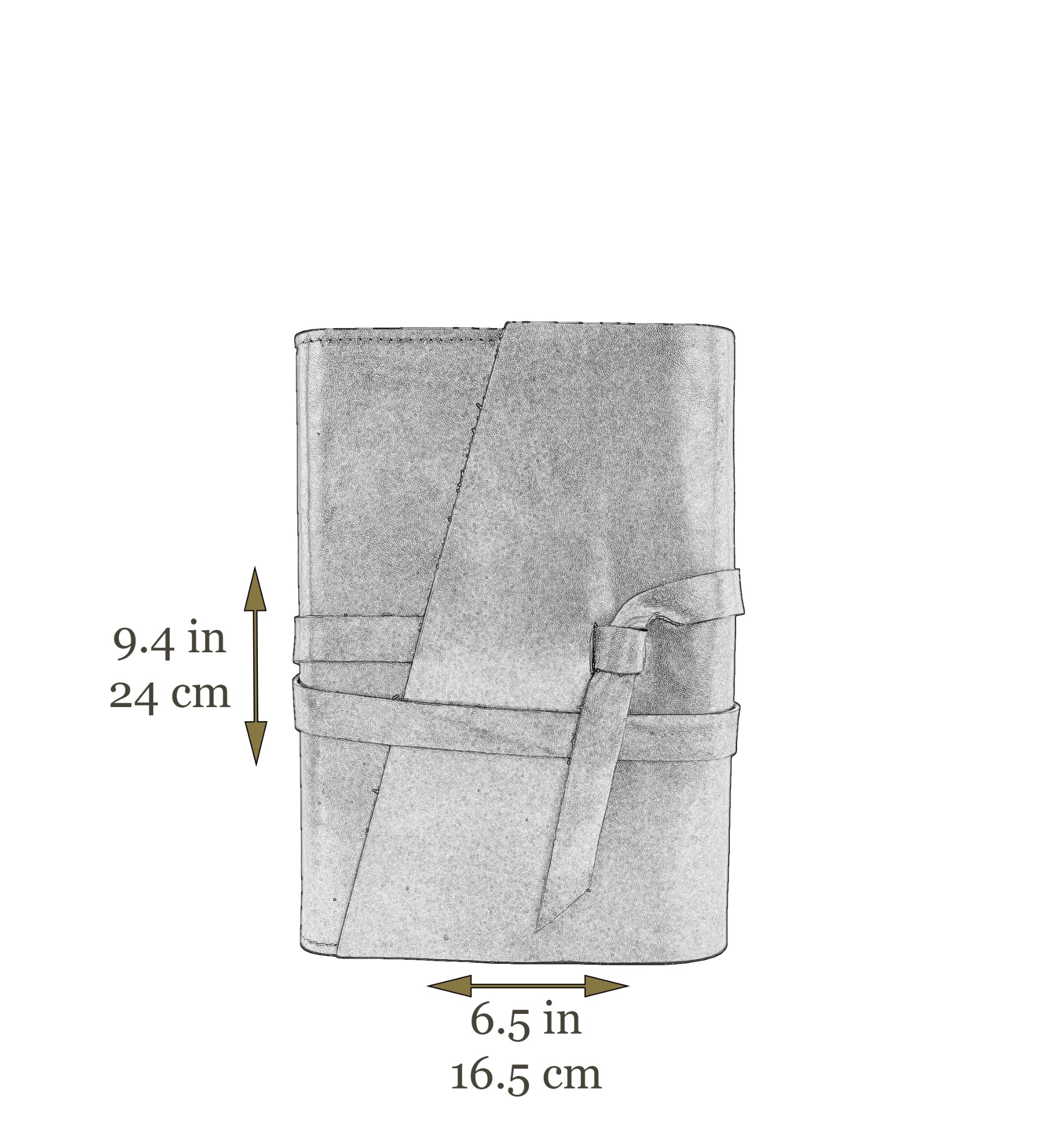 Leather Journal with Refillable A5 Notepad - P.S. I Love You