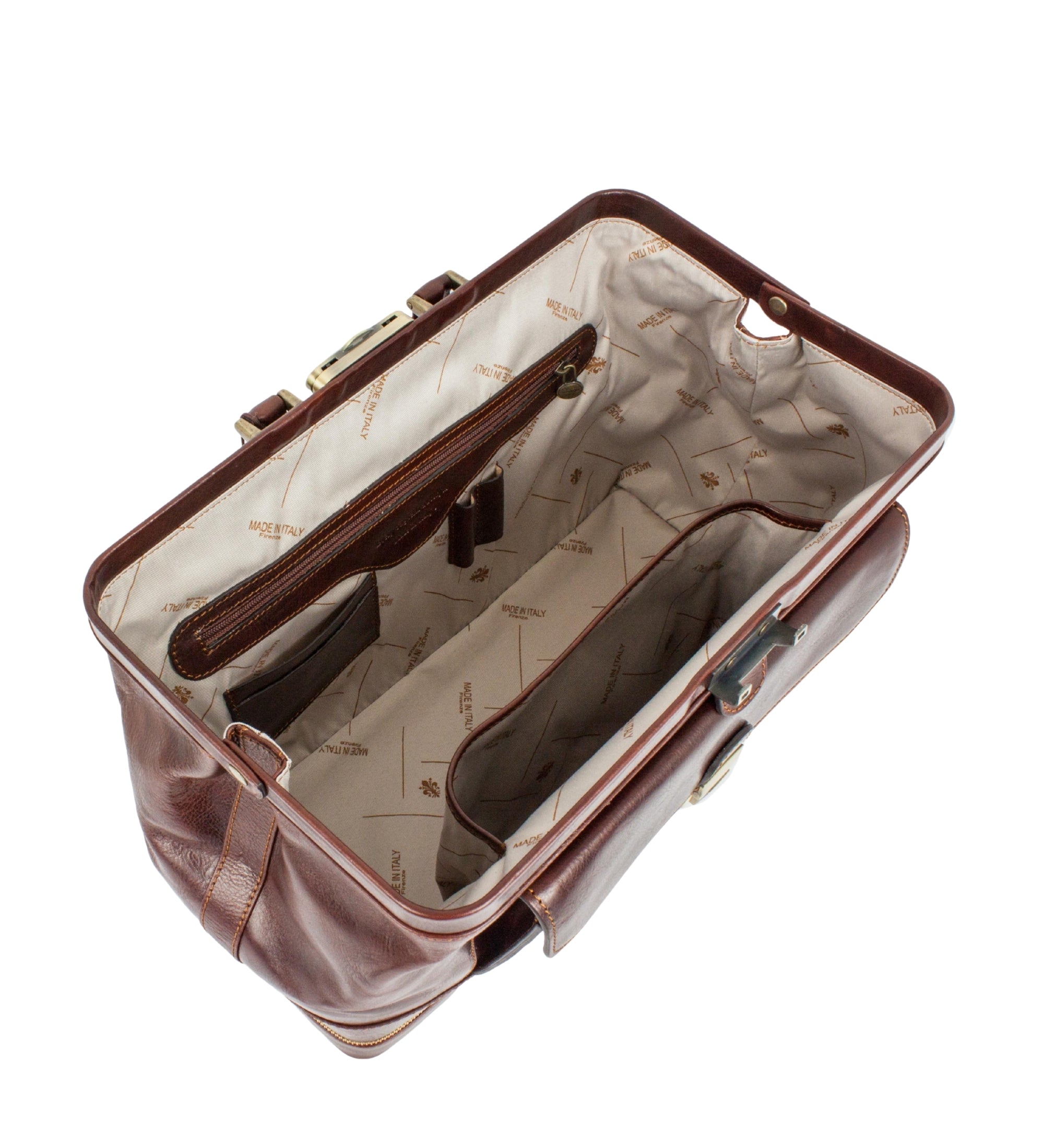 Large Italian Leather Doctor Bag - The Master and Margarita