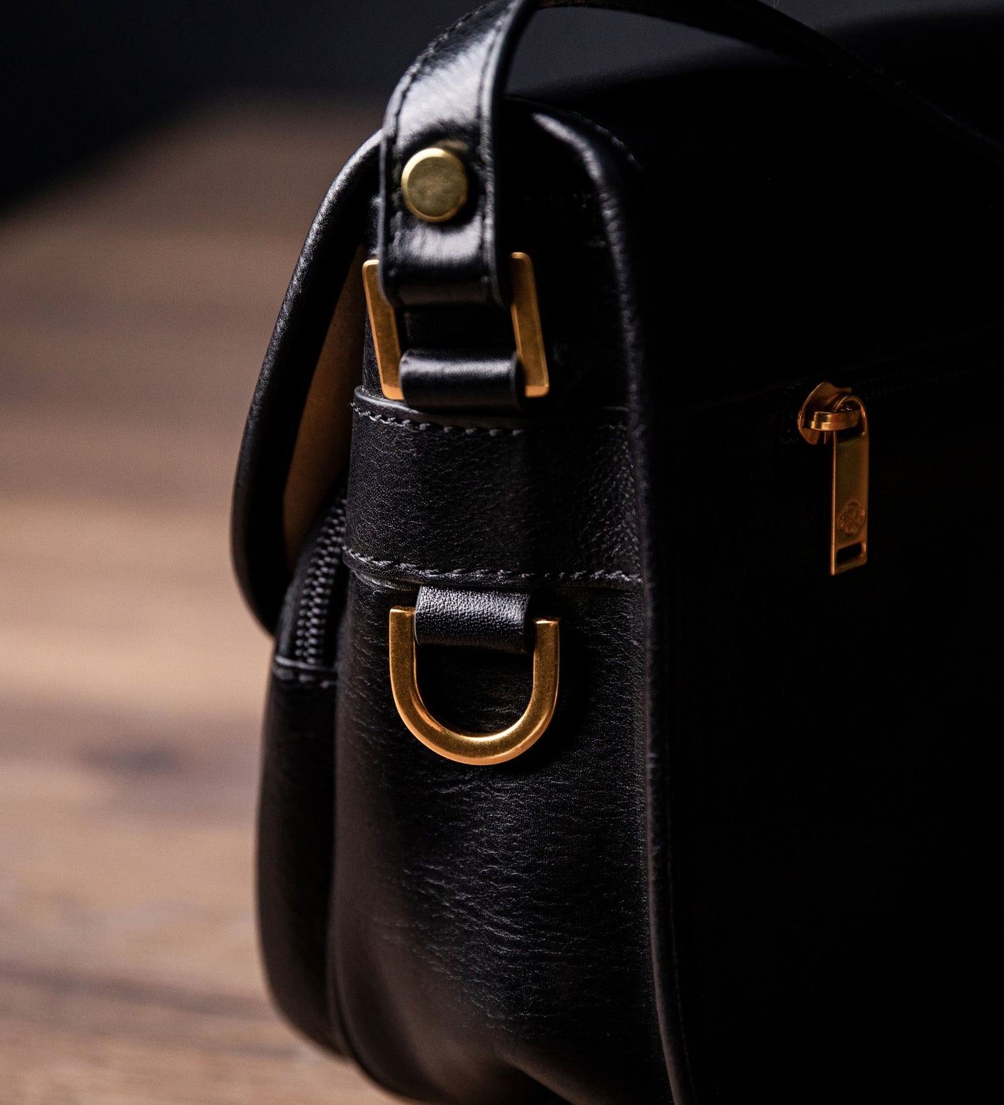 Womens Leather Saddle Bag - Women In Love