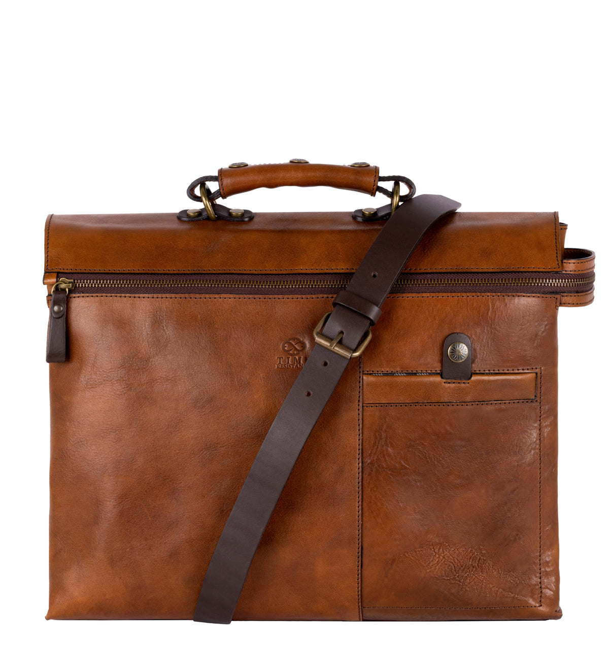 Brown Leather Briefcase Laptop Bag for Women - From Here to Eternity