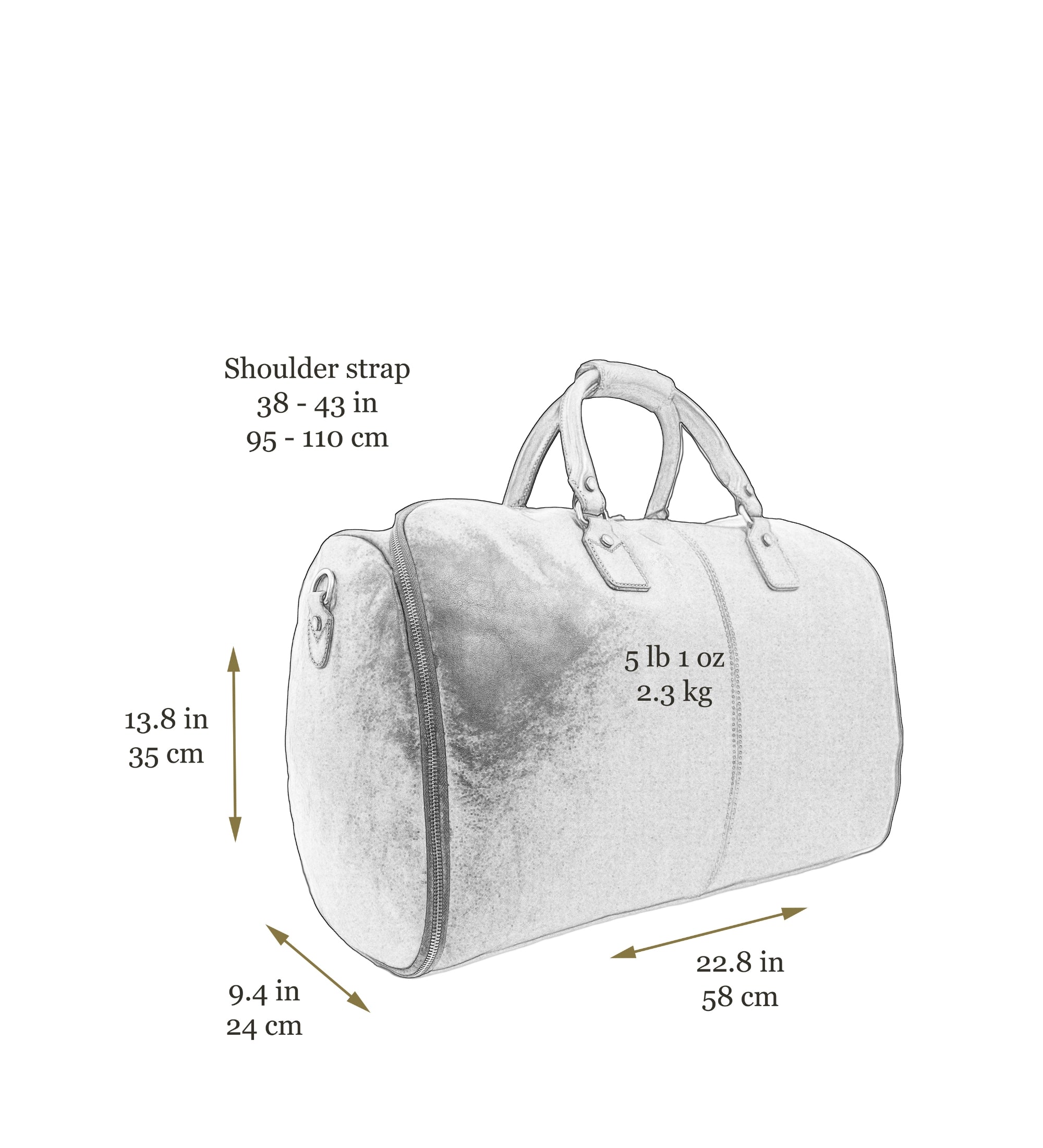 Leather Garment Bag, Duffel Bag - Paradise Lost