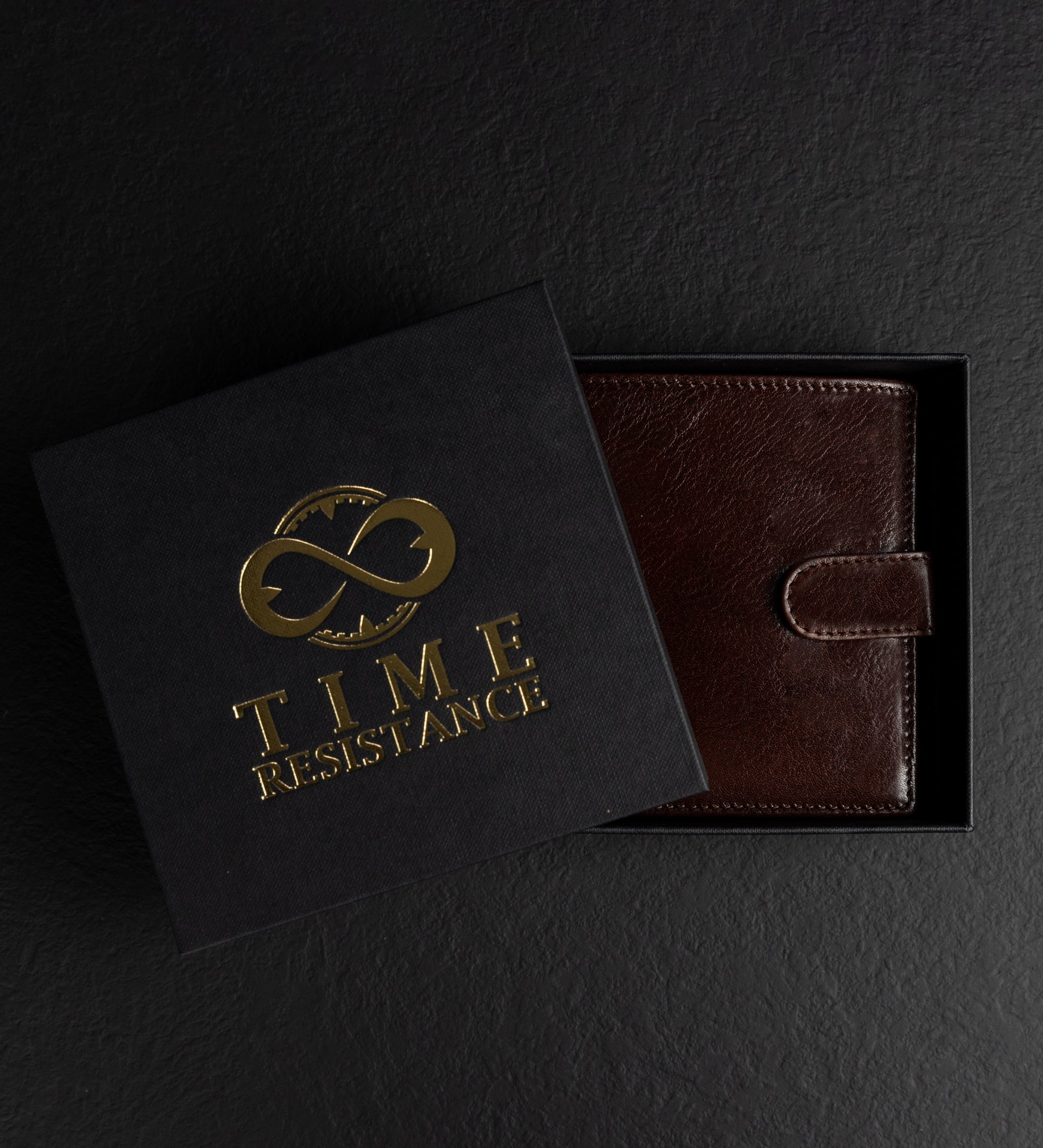 Leather Bifold Wallet with a Snap Closure - Ironweed