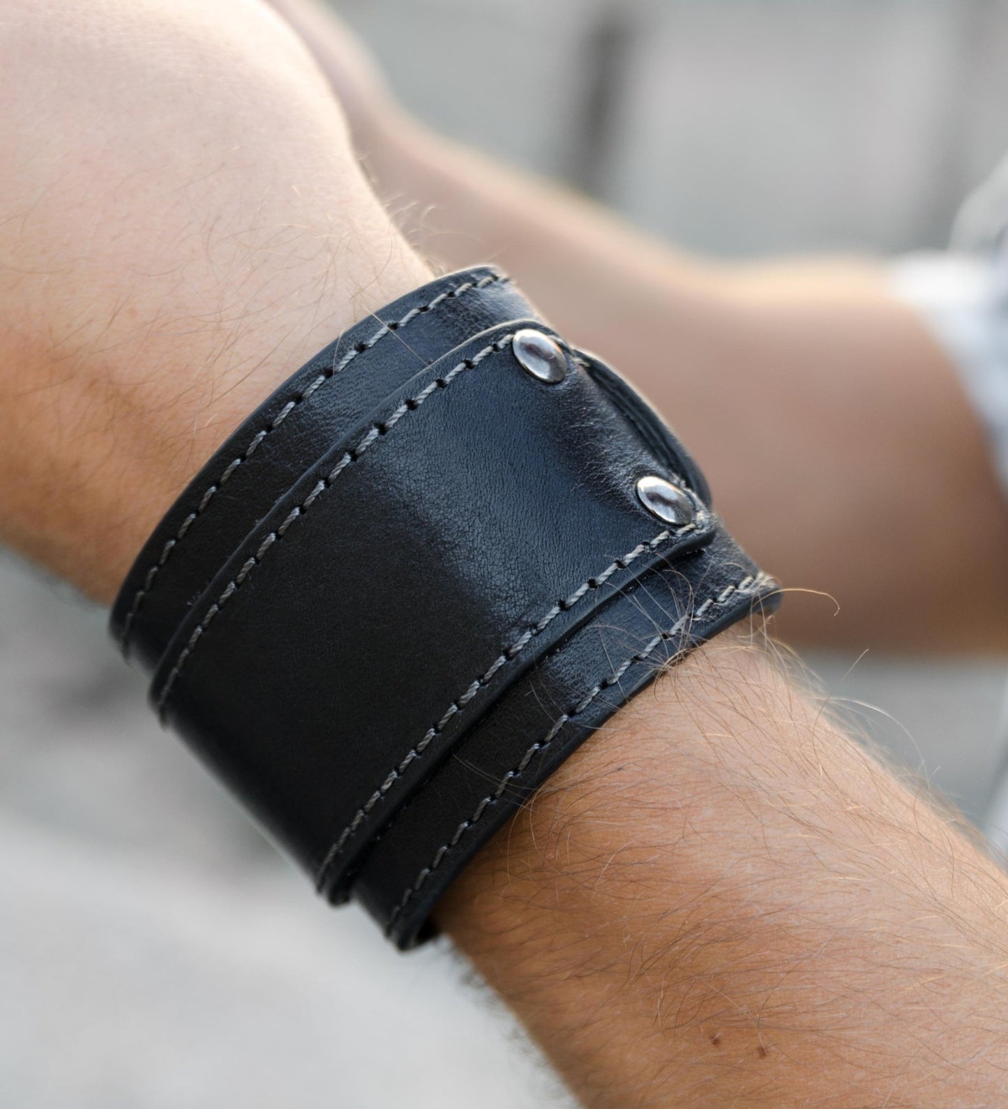 Double Strap Leather Bracelet for Men - The Moviegoer