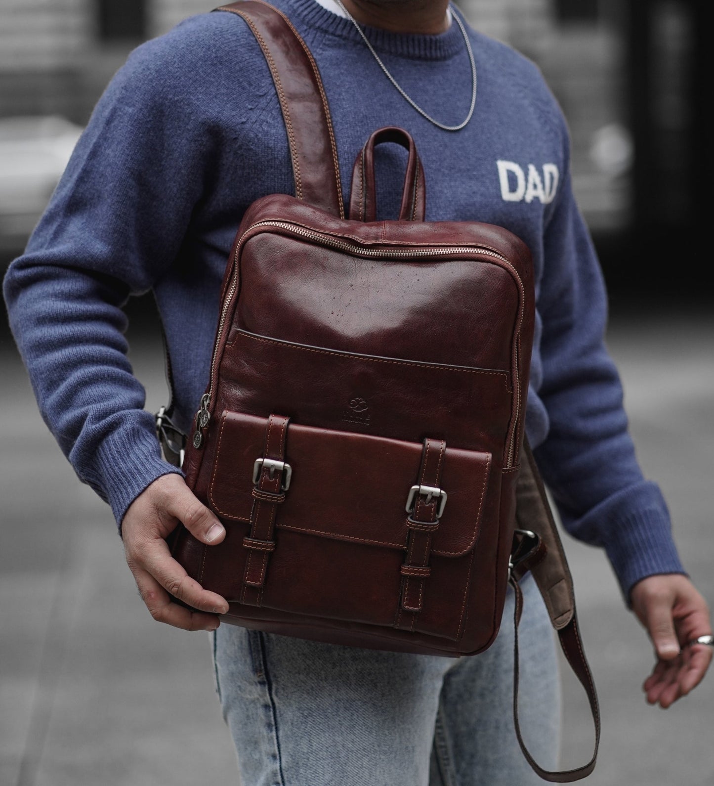 Large Leather Backpack for Men - The Divine Comedy