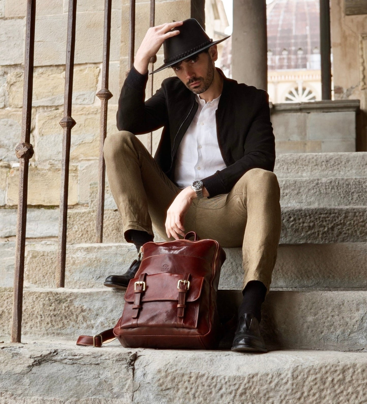 Large Leather Backpack for Men - The Divine Comedy