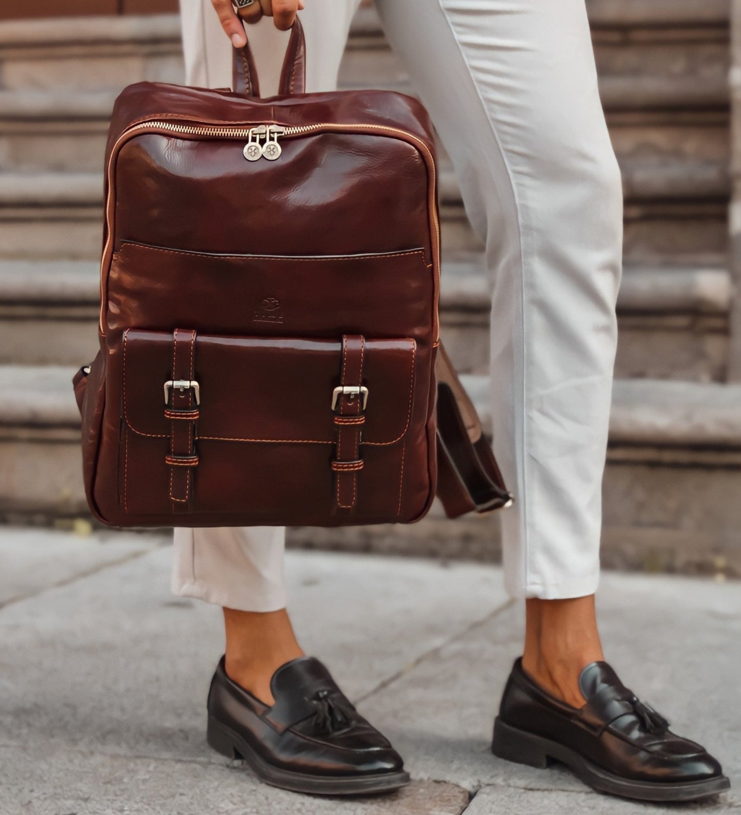 Large Leather Backpack for Men - The Divine Comedy