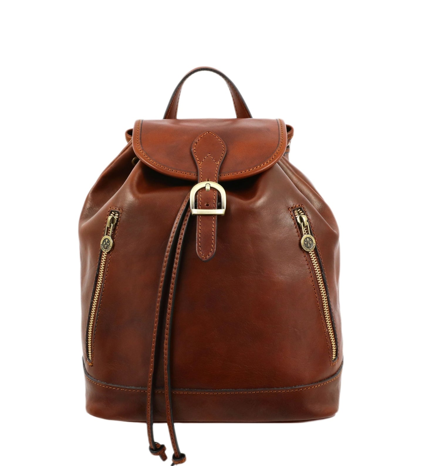 Leather Backpack for Women - White Noise