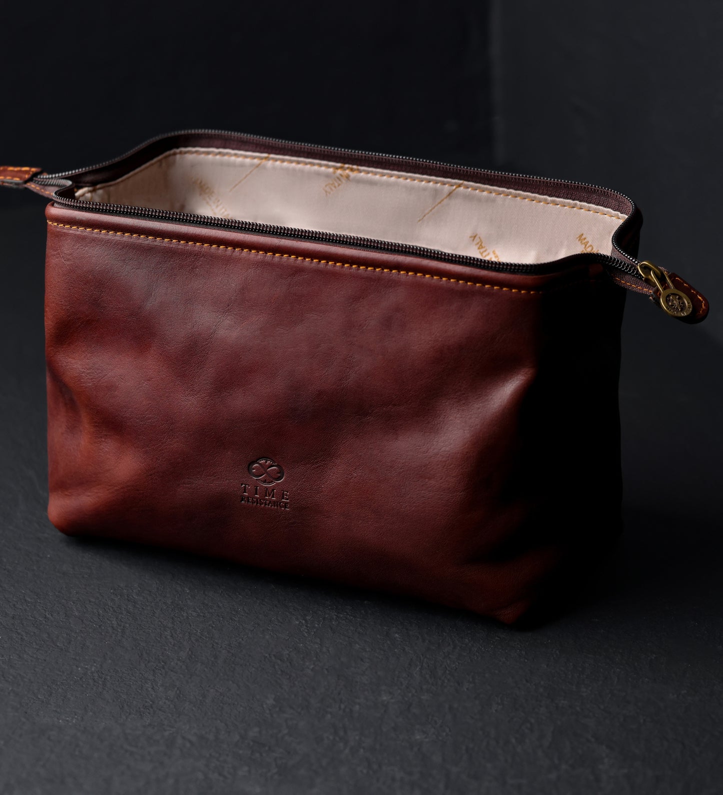 Leather Toiletry Bag - Four Past Midnight