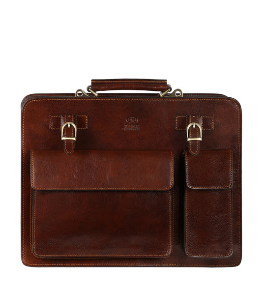 Leather Large Satchel Bag Briefcase - The Prophet