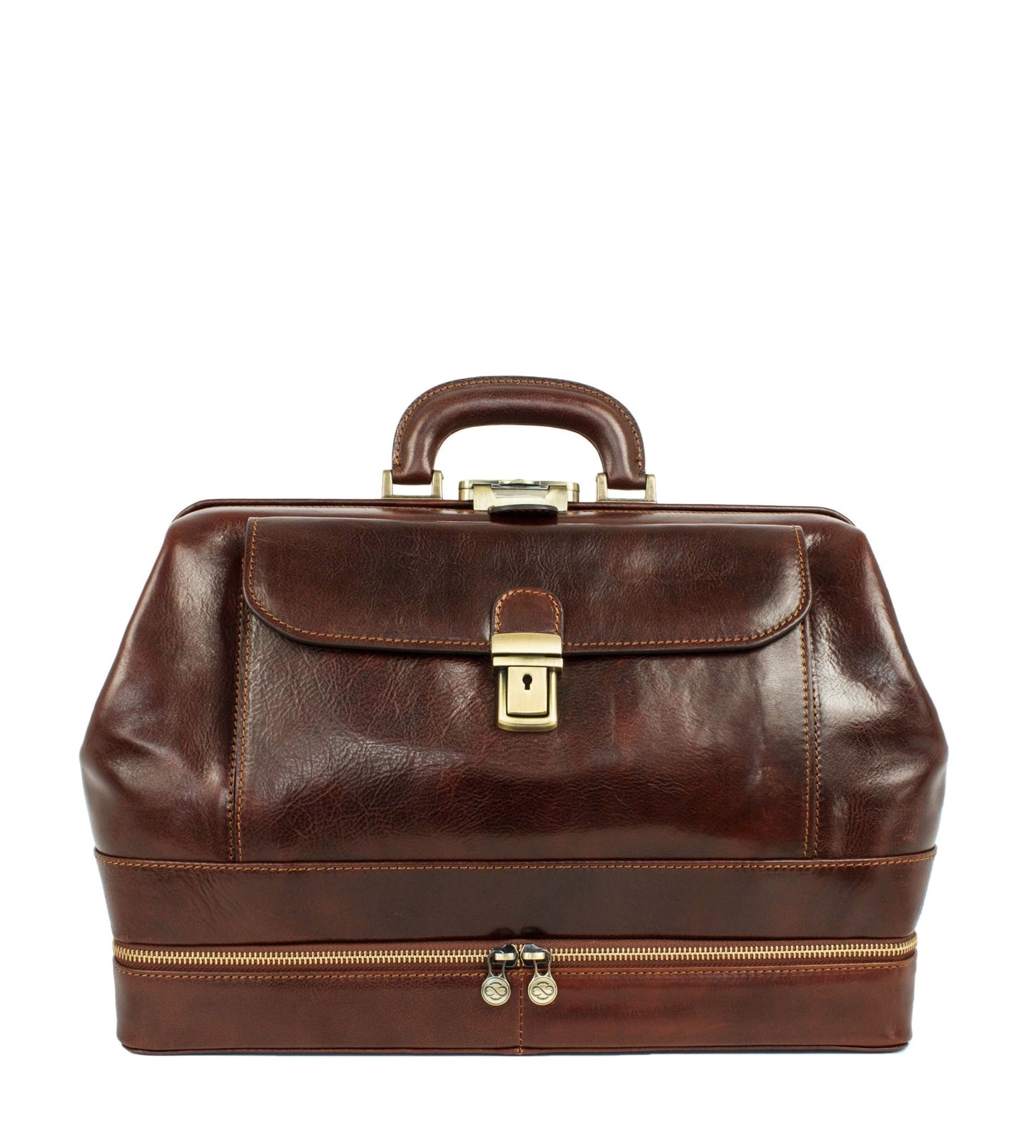 Large Italian Leather Doctor Bag - The Master and Margarita