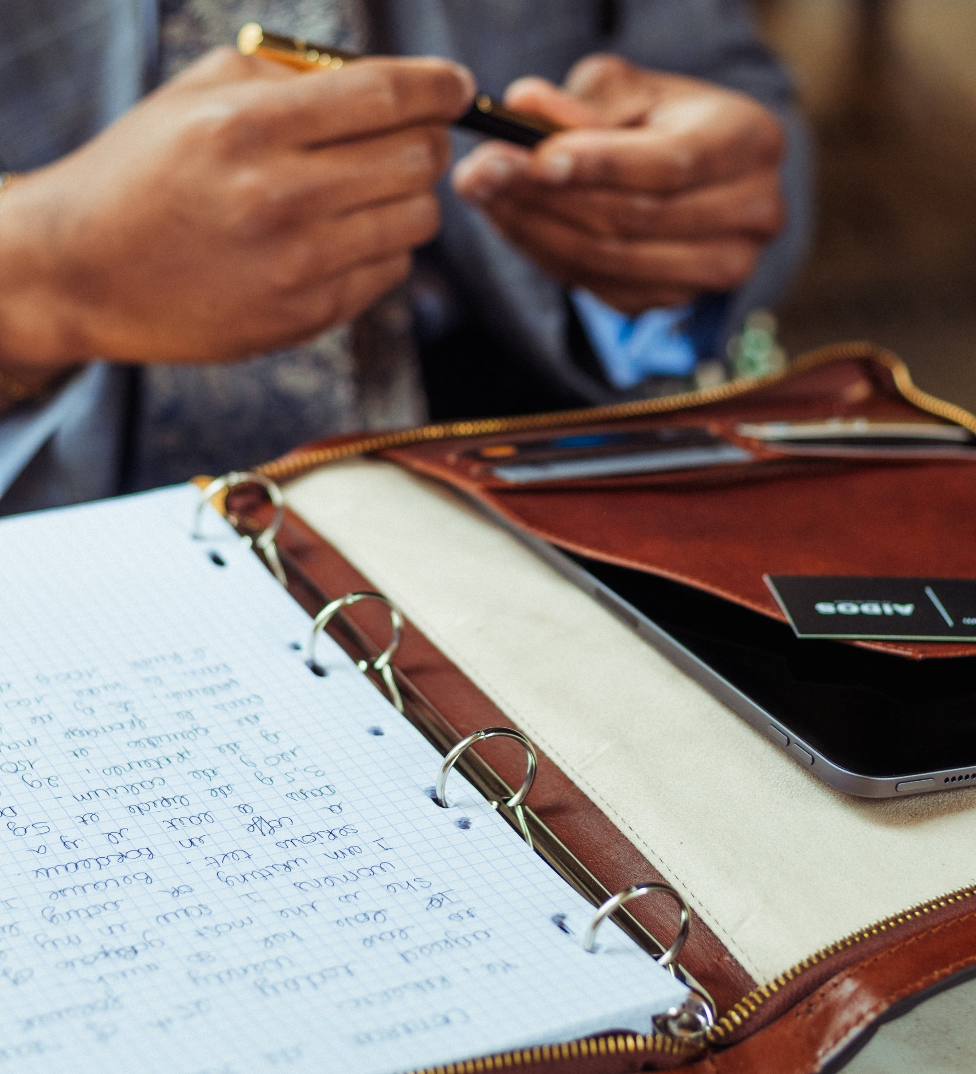 Leather Portfolio with Binder - Joy in the Morning