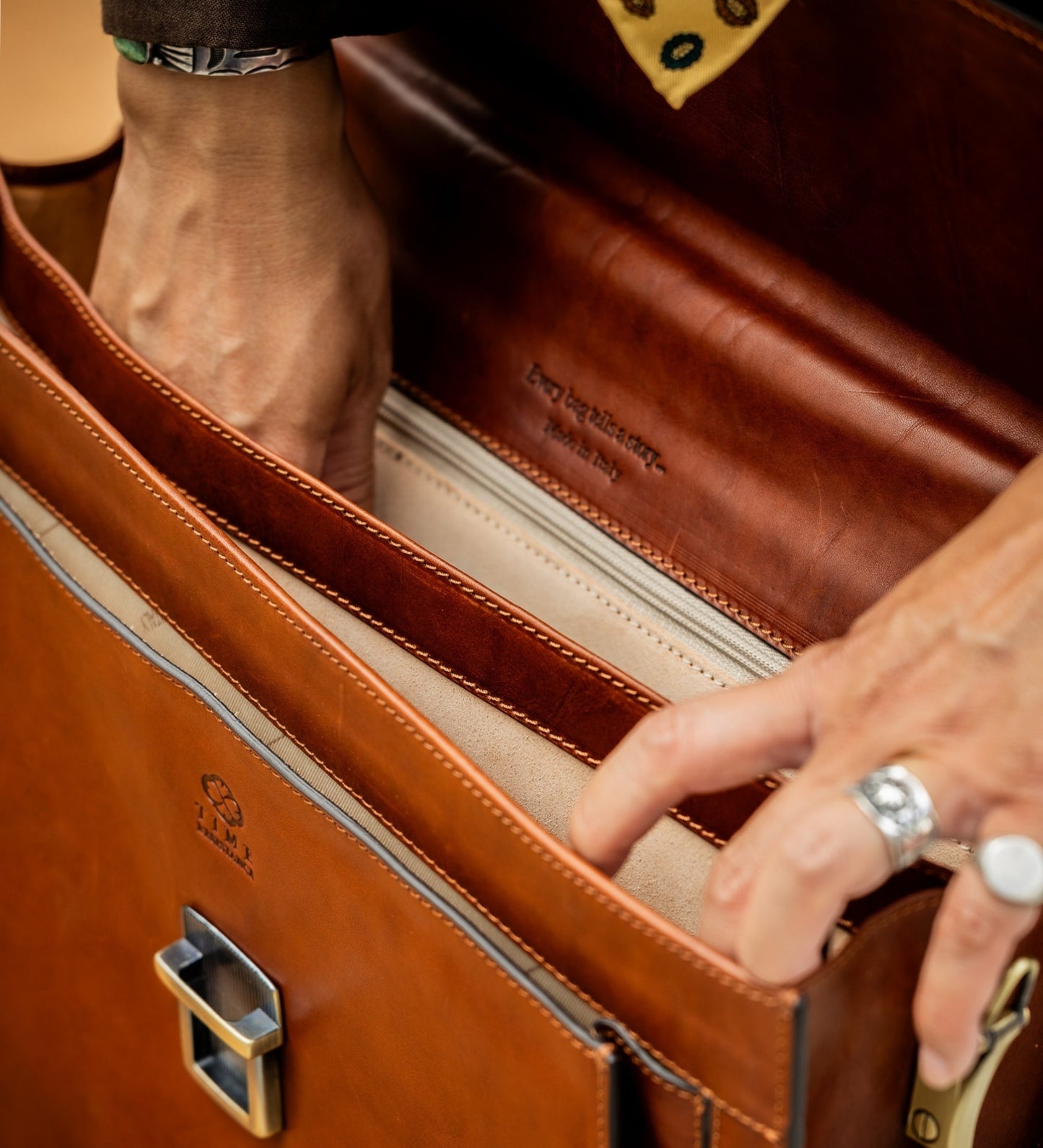 Large Leather Briefcase - Invisible Man