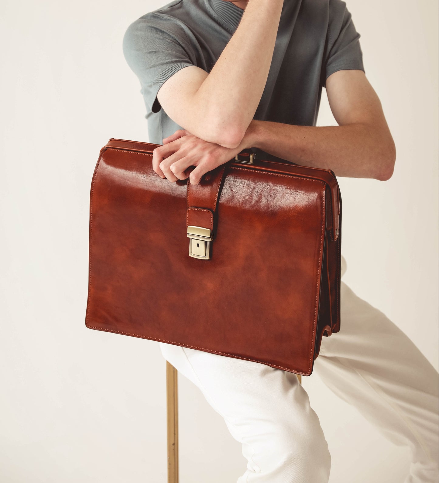 Large Leather Briefcase - The Firm