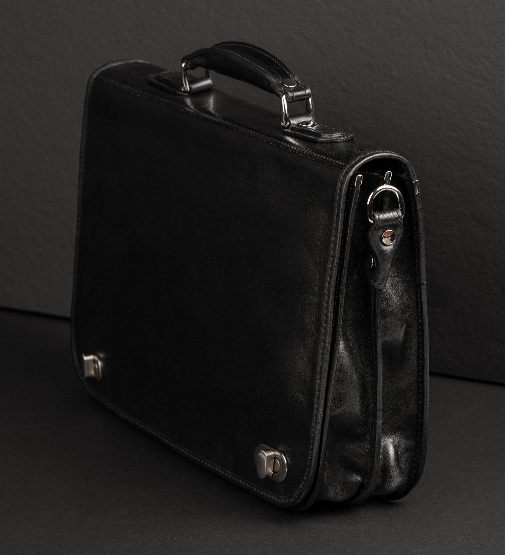 Leather Briefcase Laptop Bag - Illusions